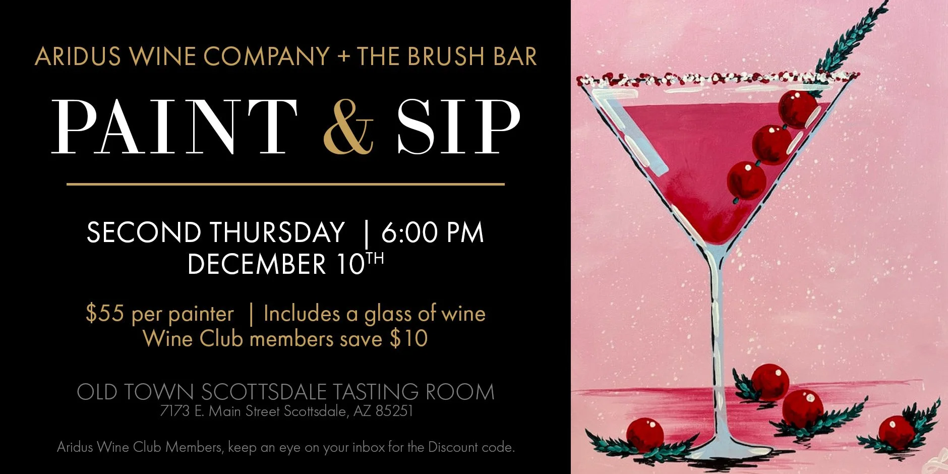Aridus x Brush Bar Paint & Sip