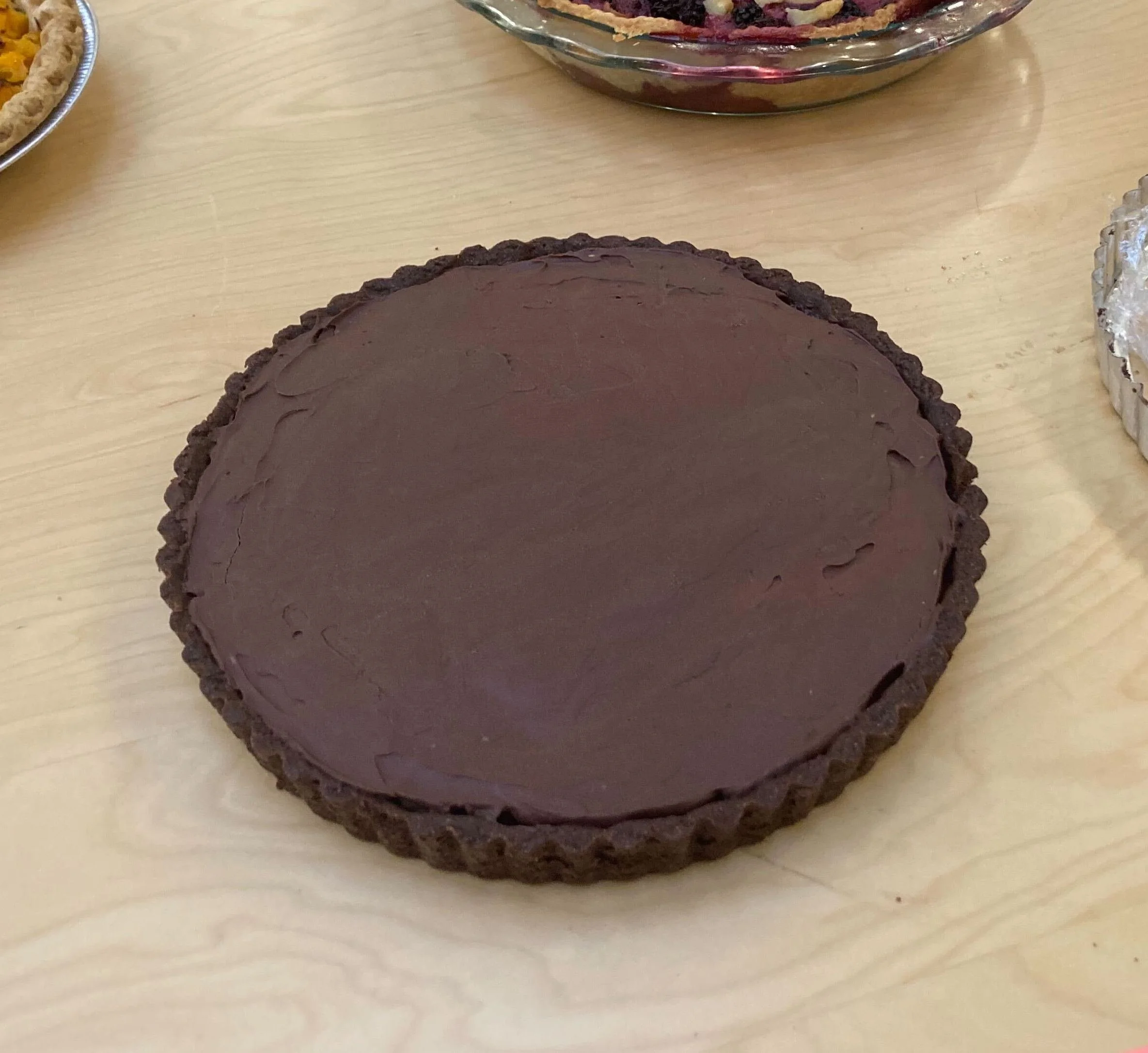 melissa's 2023 pi day entry - cranberry chocolate pie