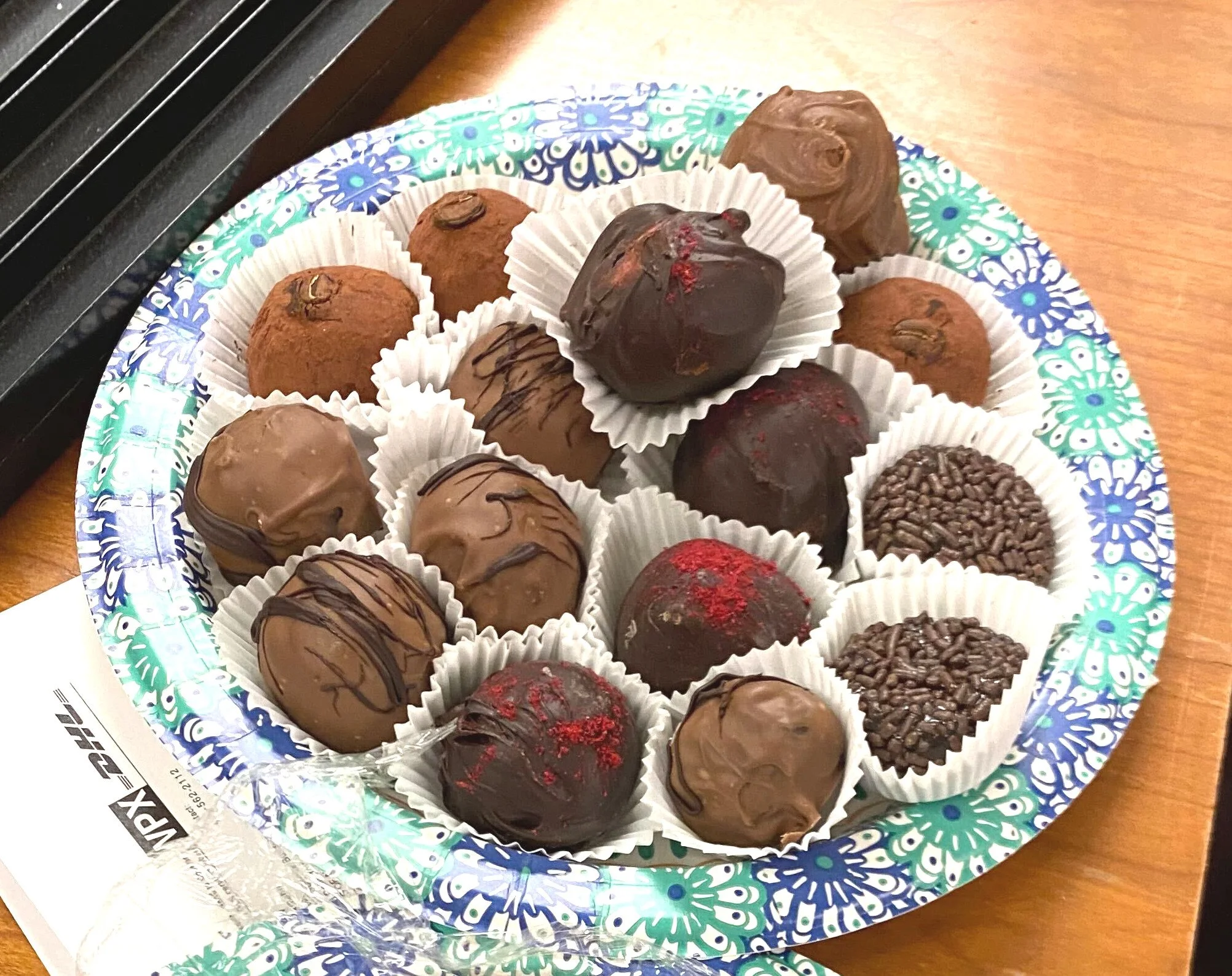 Chocolate truffles for christmas