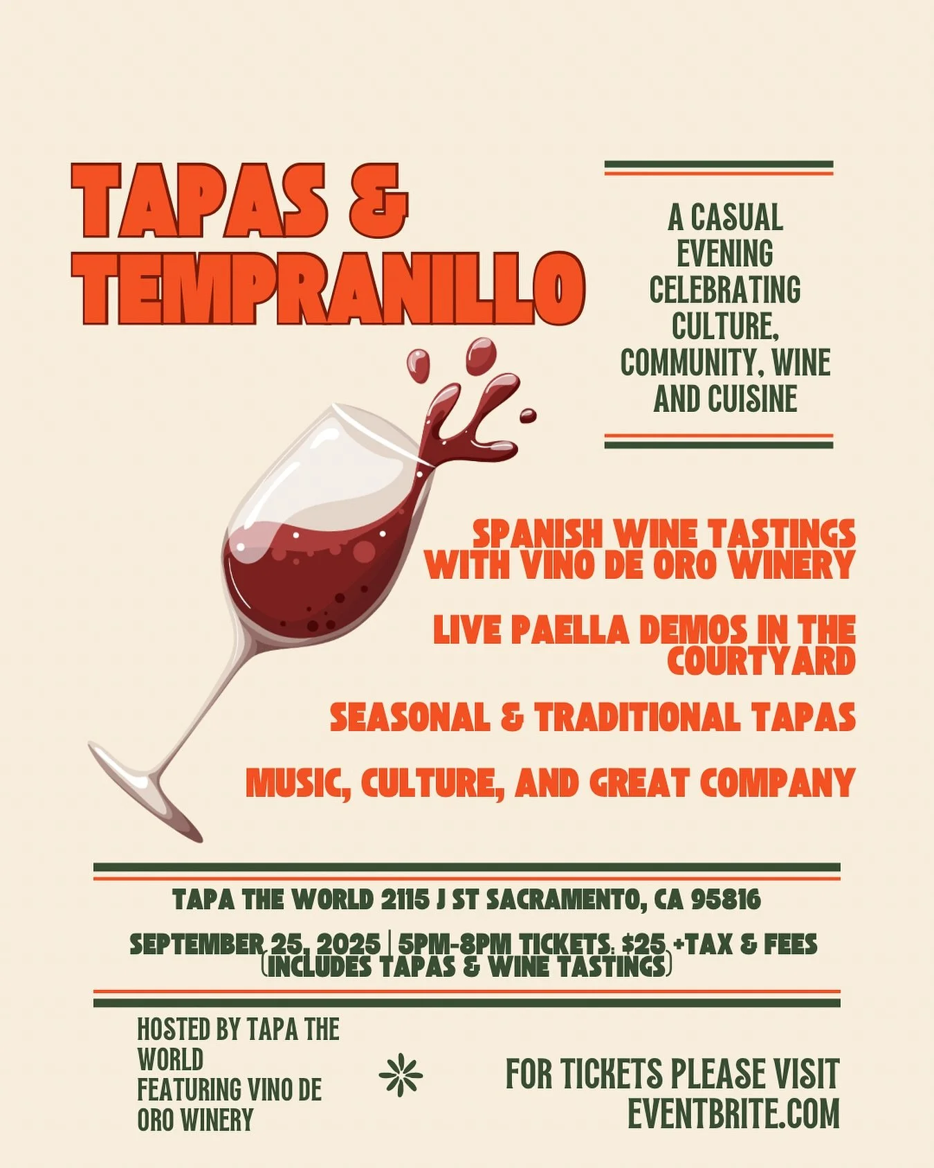 ✨ Tapas &amp; Tempranillo ✨
We&rsquo;re kicking off Hispanic Heritage Month and Terra Madre Americas with an evening of culture, community, wine, and cuisine! 🍷🥘

Join us Thursday, September 25th at Tapa the World for a peque&ntilde;a quedada &mdas