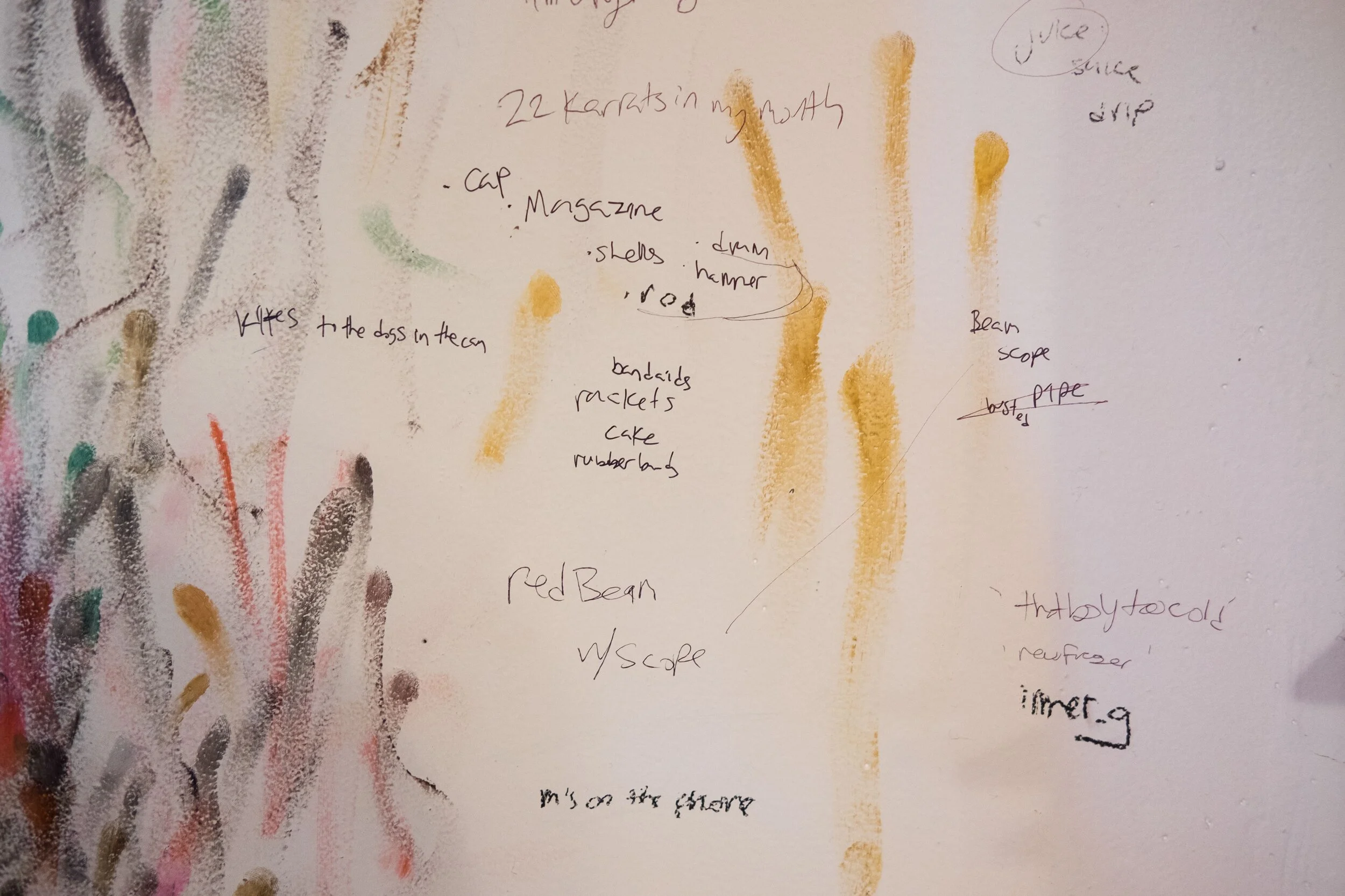 Word play on Troy’s studio wall