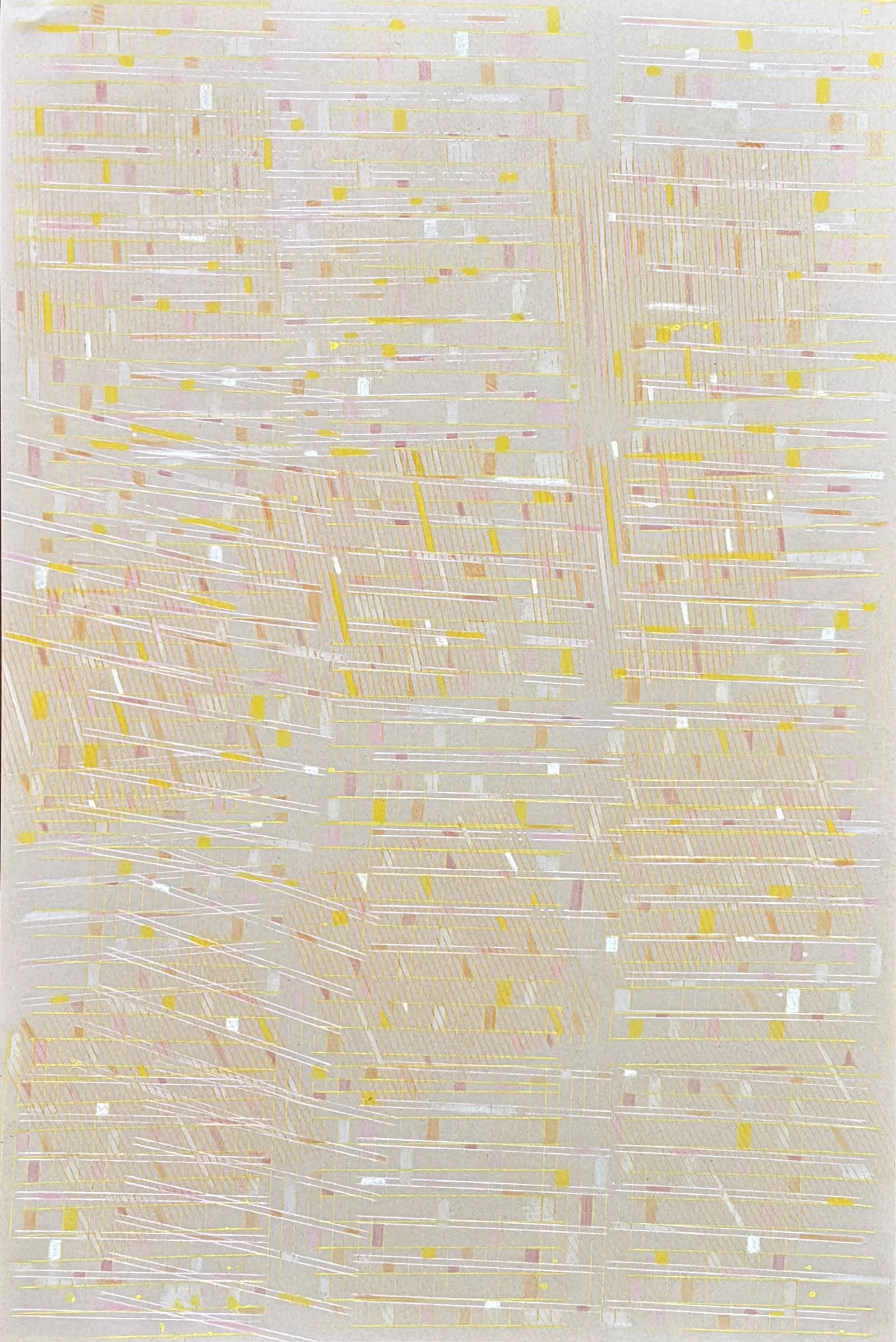 "Metropolitan" ink and colored pencil on paper, 12 x 18, 2025