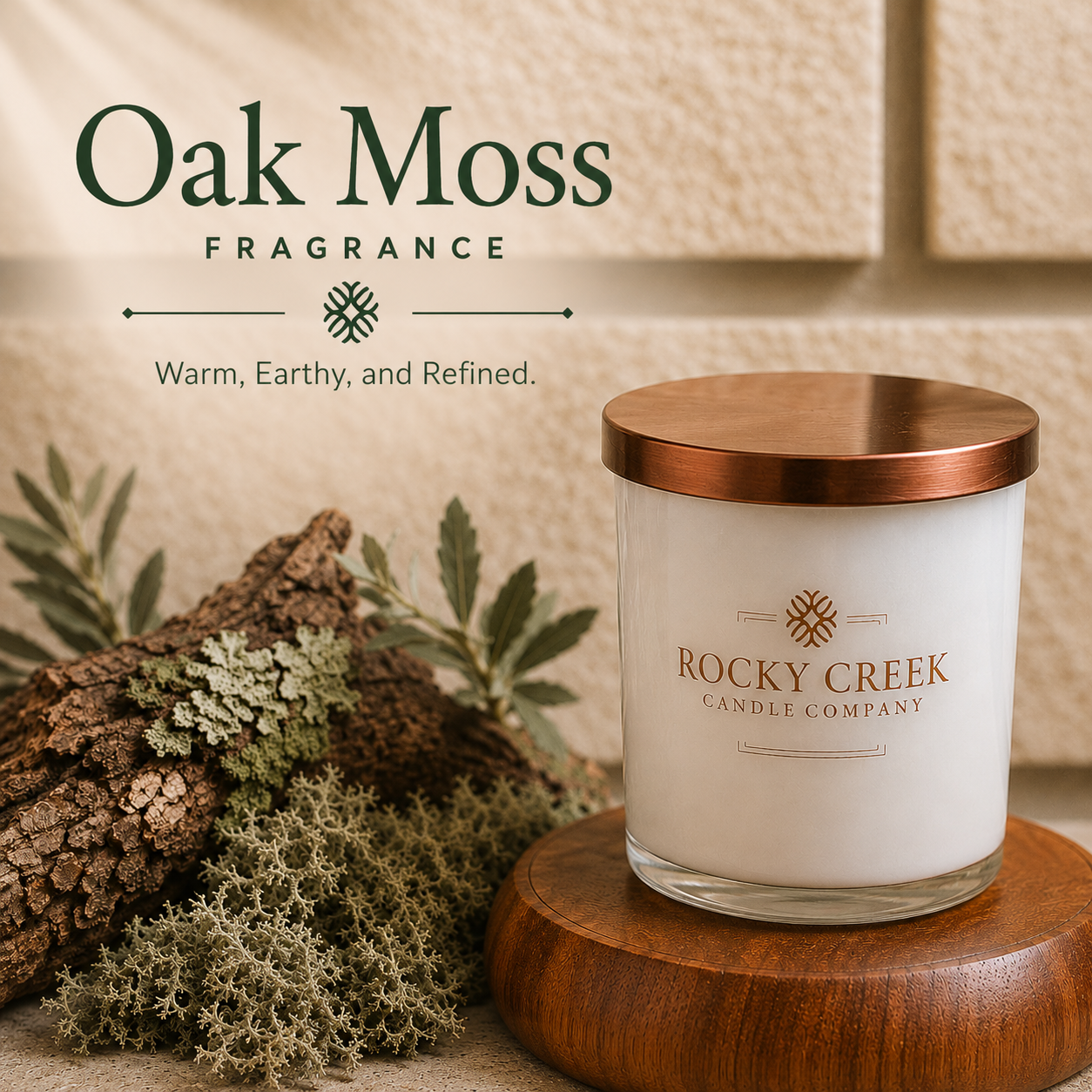 Oak Moss white rock glass tumbler