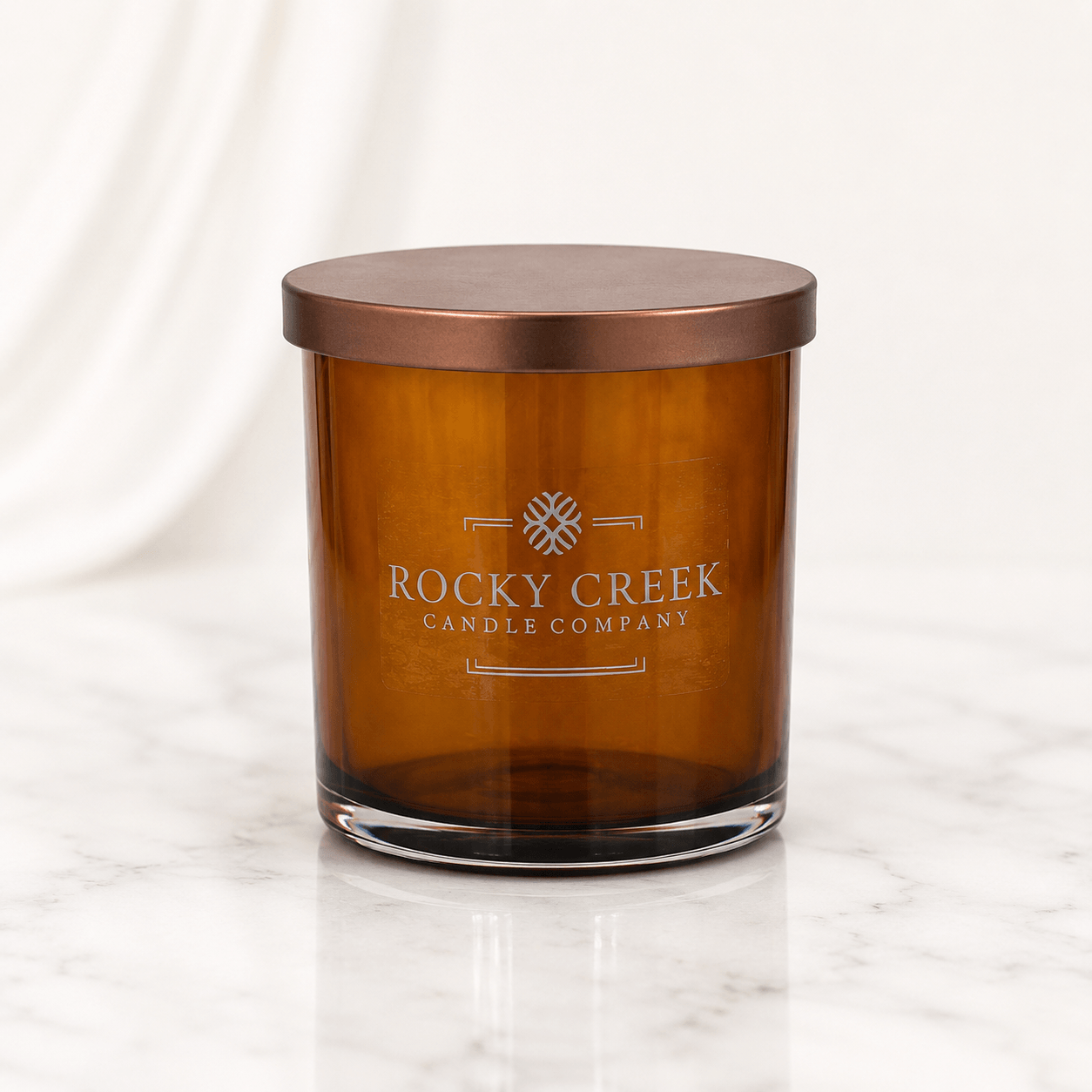leather scented amber rock glass tumbler candle