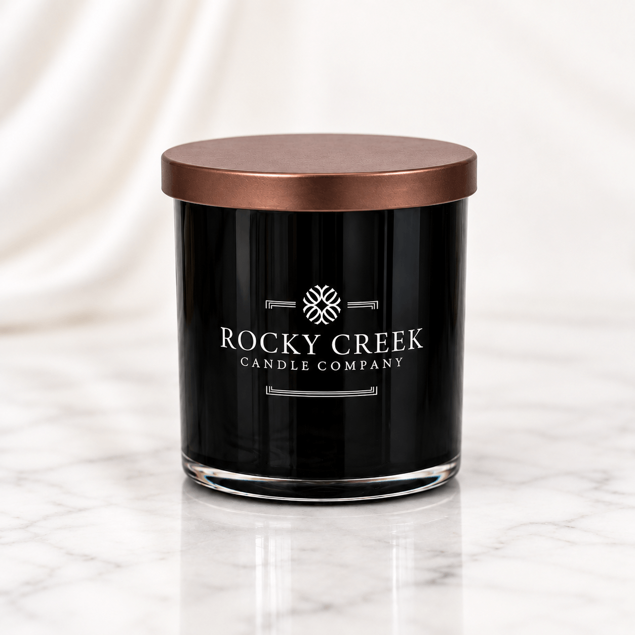 Aspen Woods Scented Black rock glass tumbler candle