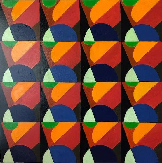 Gridcurve oil on panel  26”X26”  2020