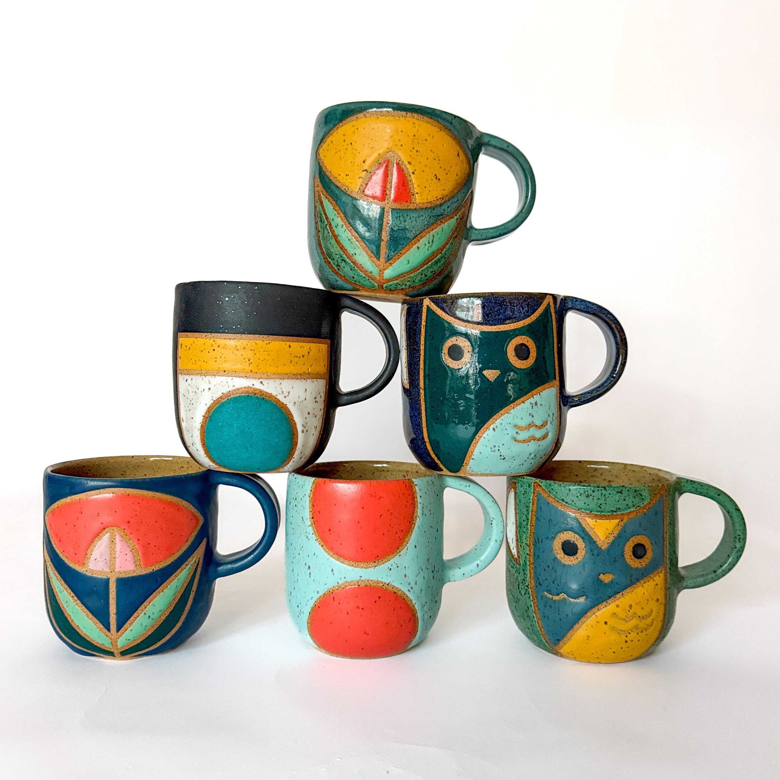 Set of Six Mugs for Anne