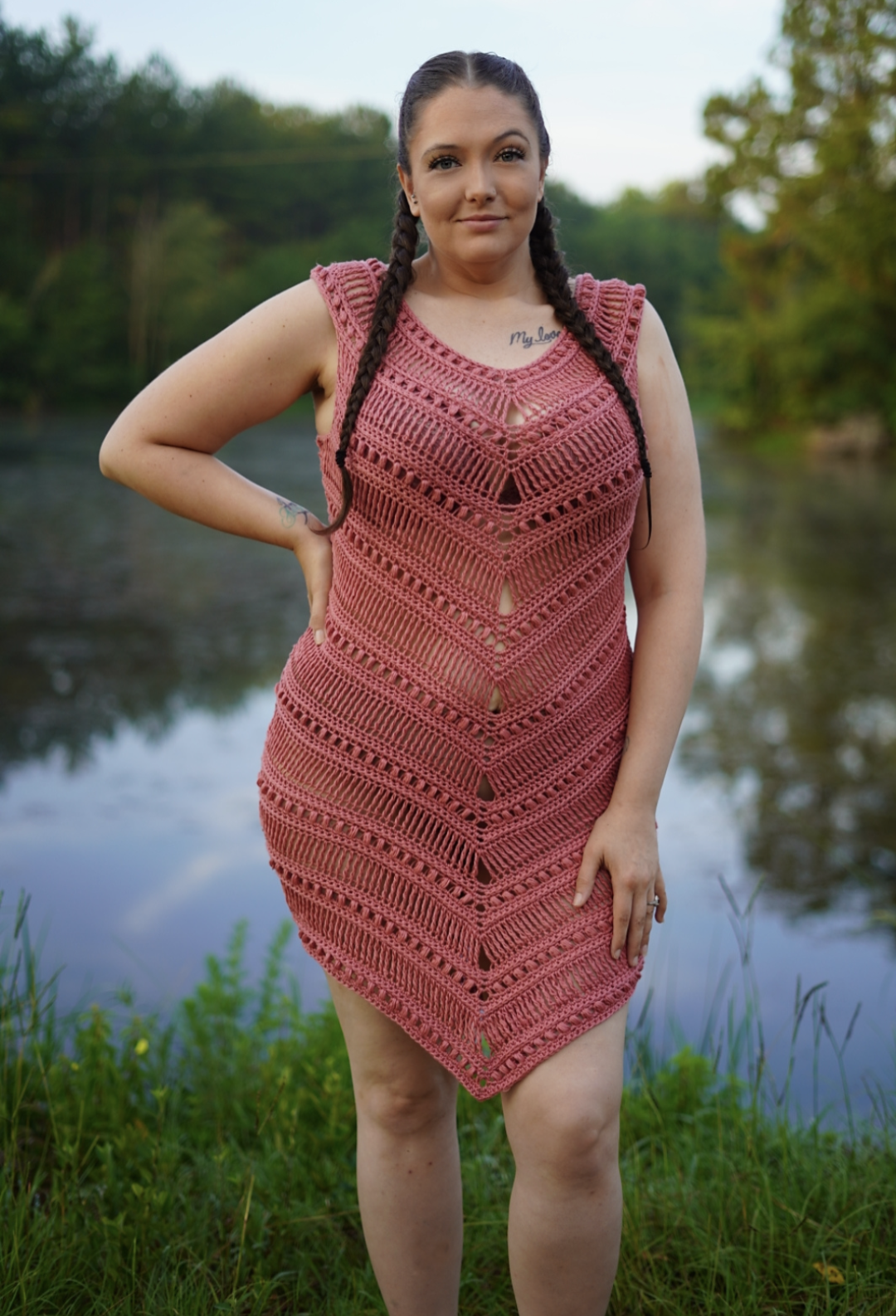 chenille cable knit mini dress Haute Kopal Cozy Cable Dress