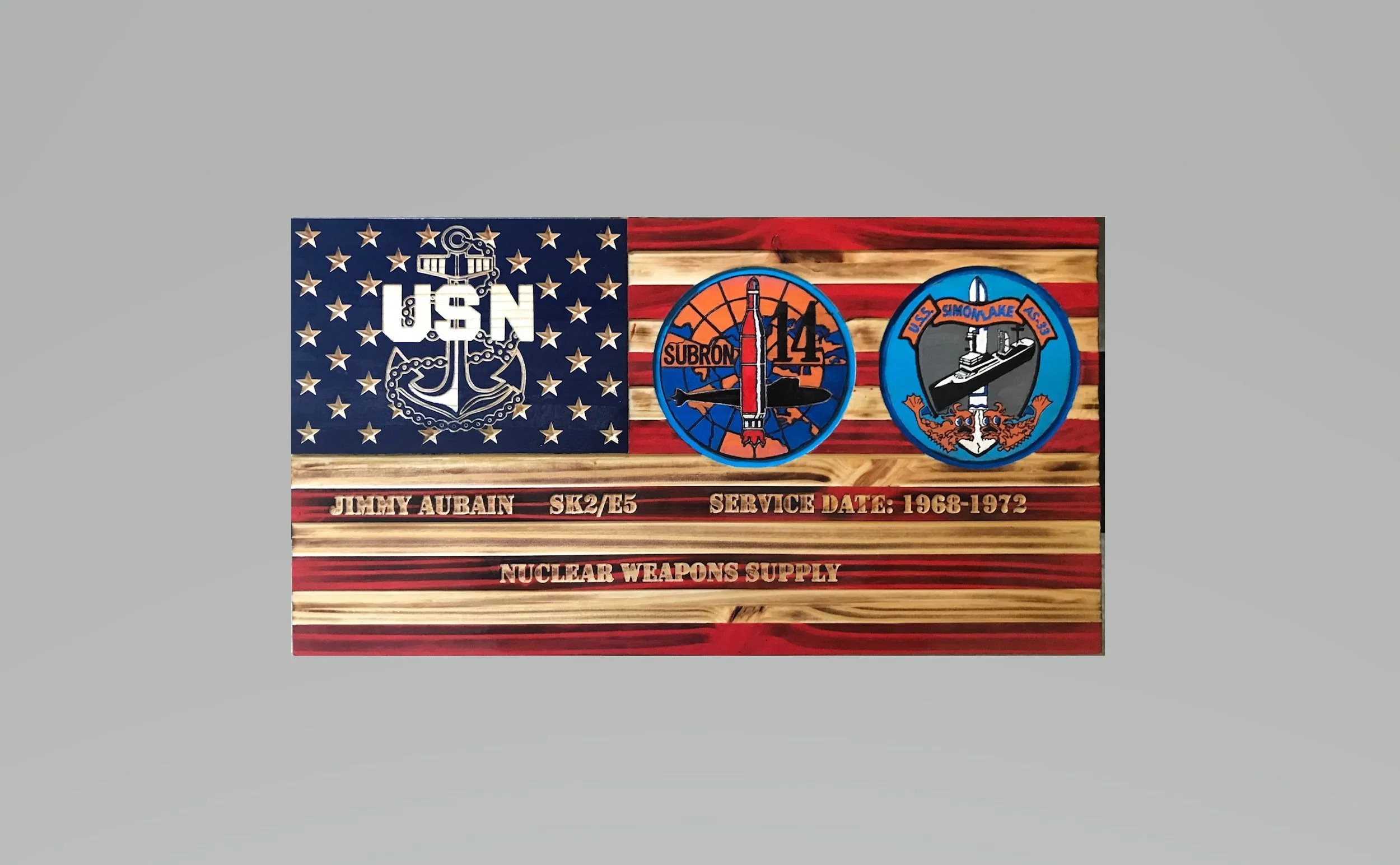 Unique Military Veteran Gift Flag - Perfect for Retirement or Acknowledgement of Their Service.