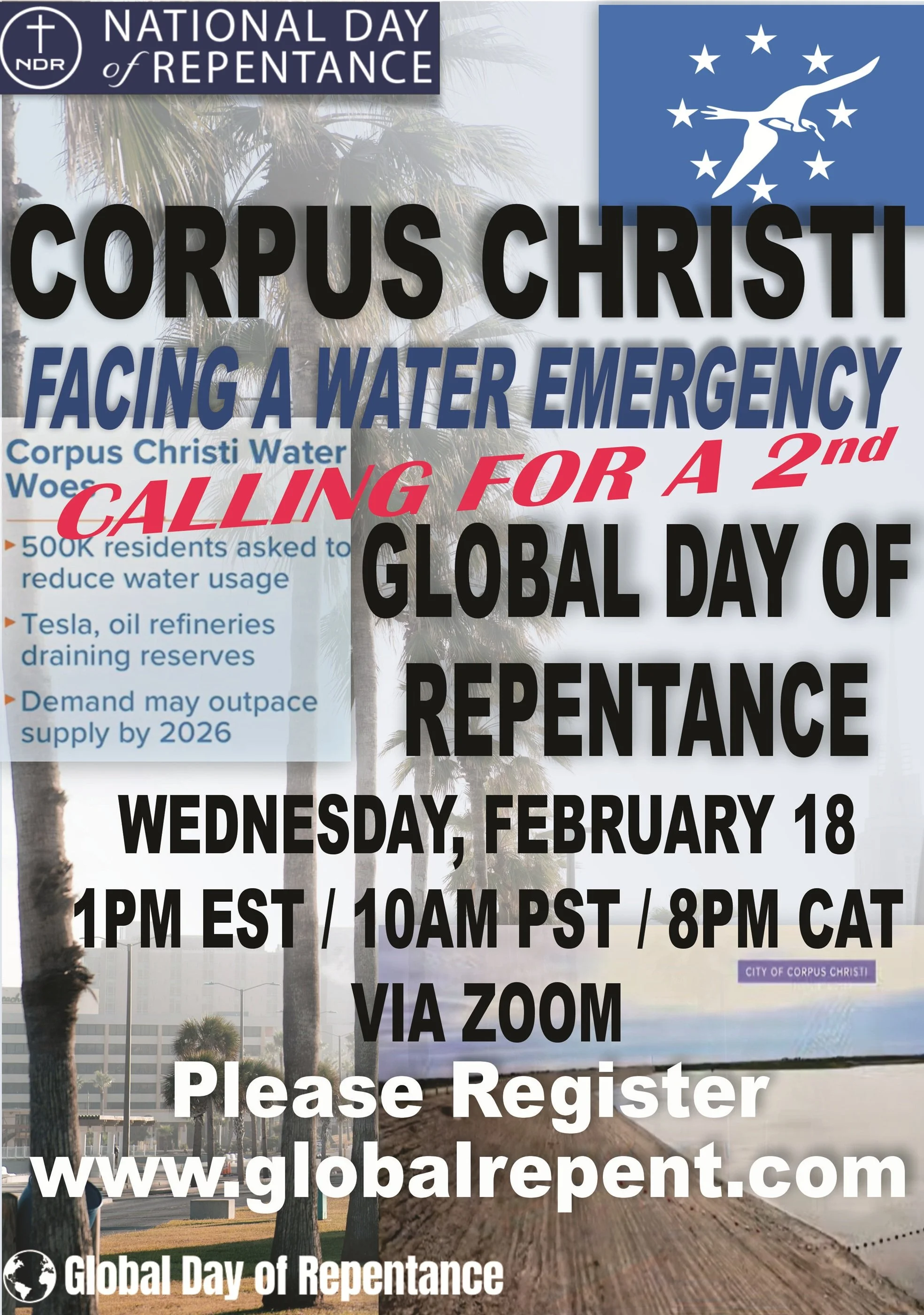 2nd Global Day of Repentance Corpus Christi, TX - February 18, 2026