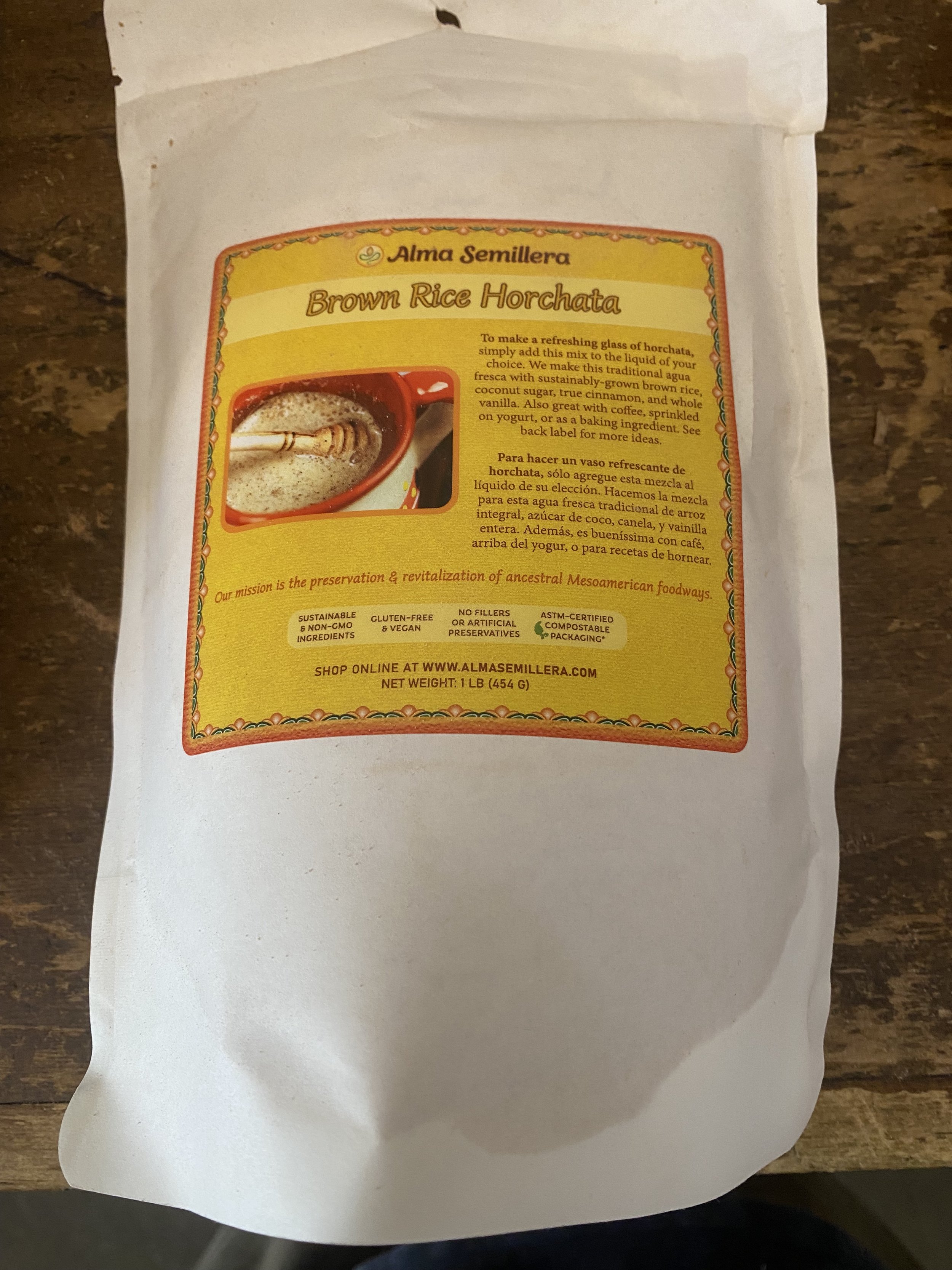 Alma semillera brown rice horchata 16 oz