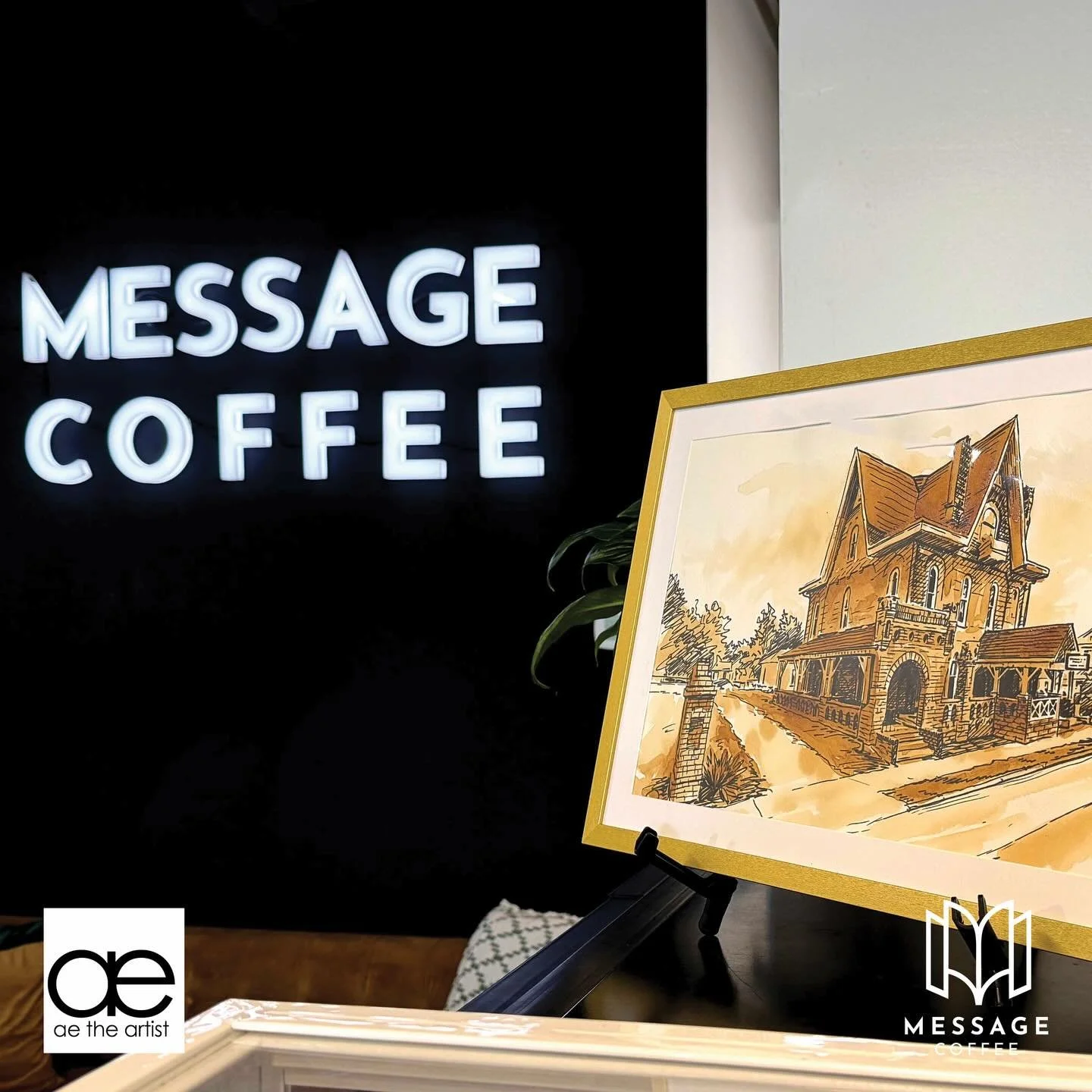 We&rsquo;ve received a lot of interest in the piece I created for my friend Christine at @messagecoffee336. We&rsquo;ve been thinking&hellip;should we make prints? Greeting cards? Postcards? Or all of the above? So&hellip; add a ❤️ in the comments fo