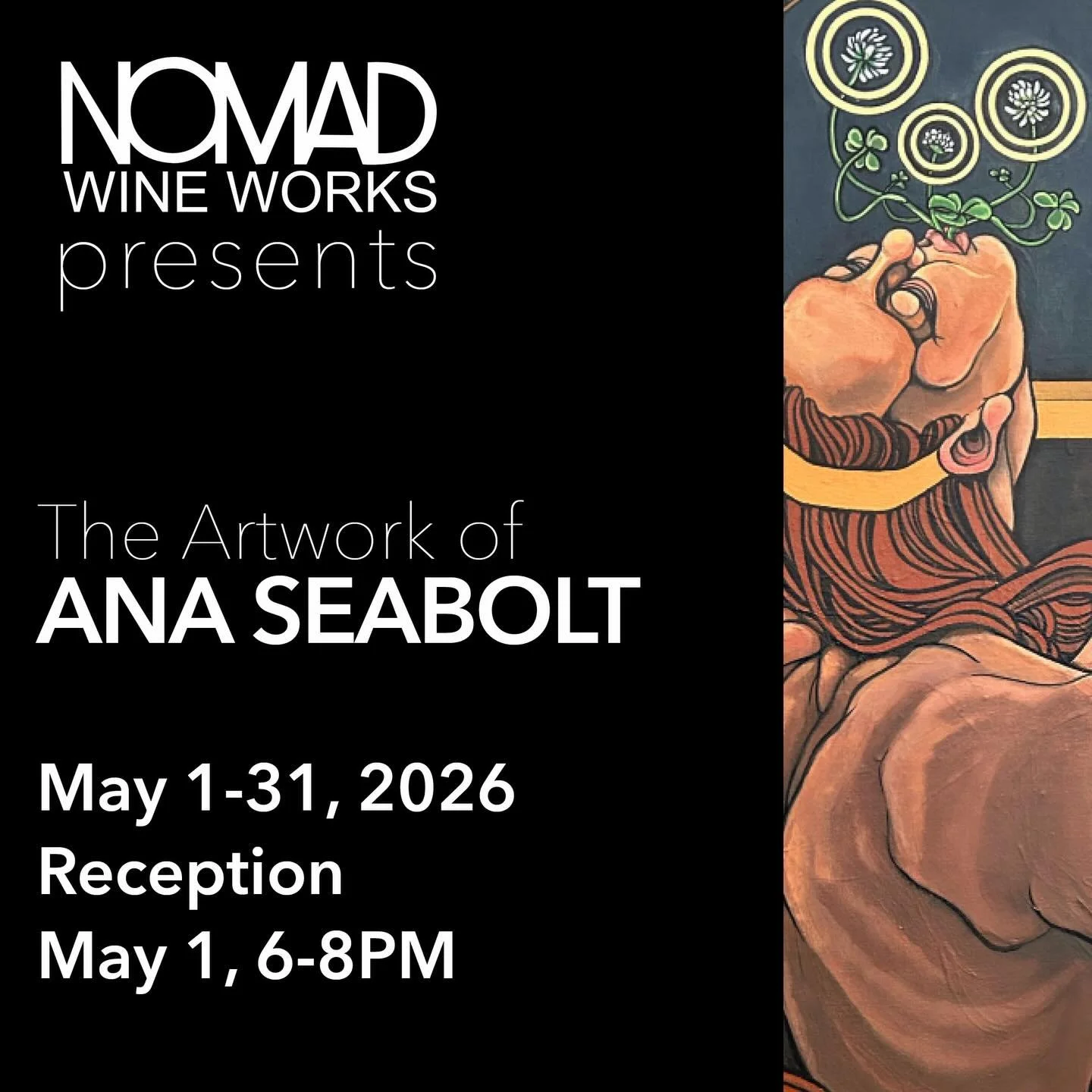 So very excited to be working with @nomadwineworks on this next art show by @seaboltstudios! Ana is a figurative painter and is just simply a rockstar!!!