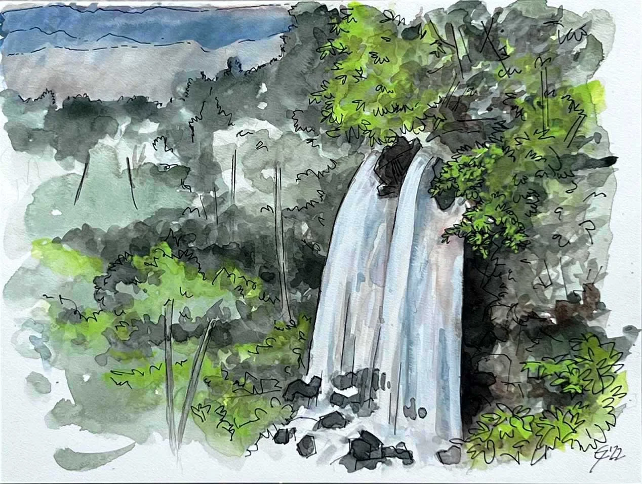 Phase One - 12x16 -  Falls at Falling Springs.JPG