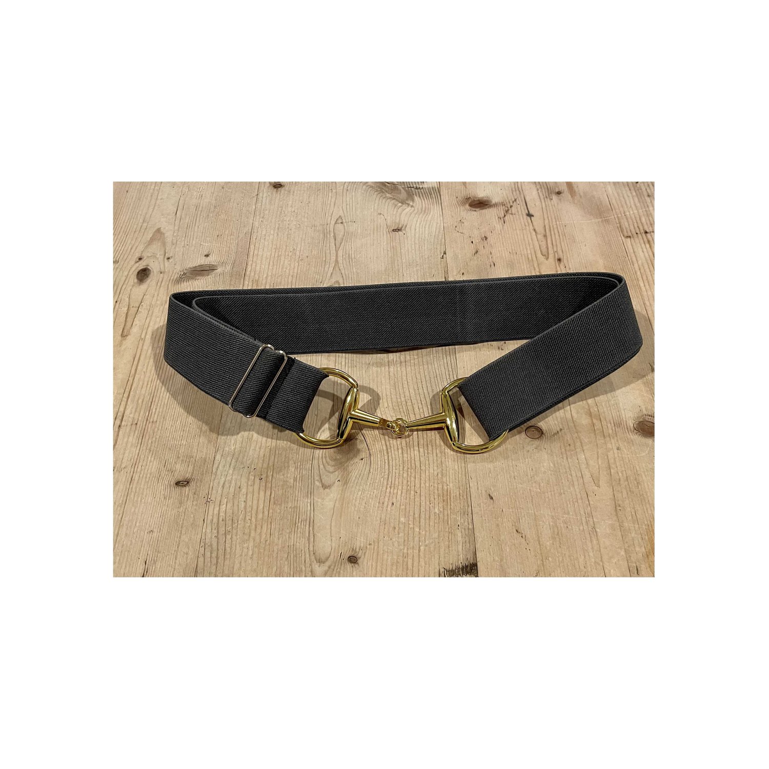 Stretch Belt with Gold Tone Bit Buckle--Solids — PC Equestrian