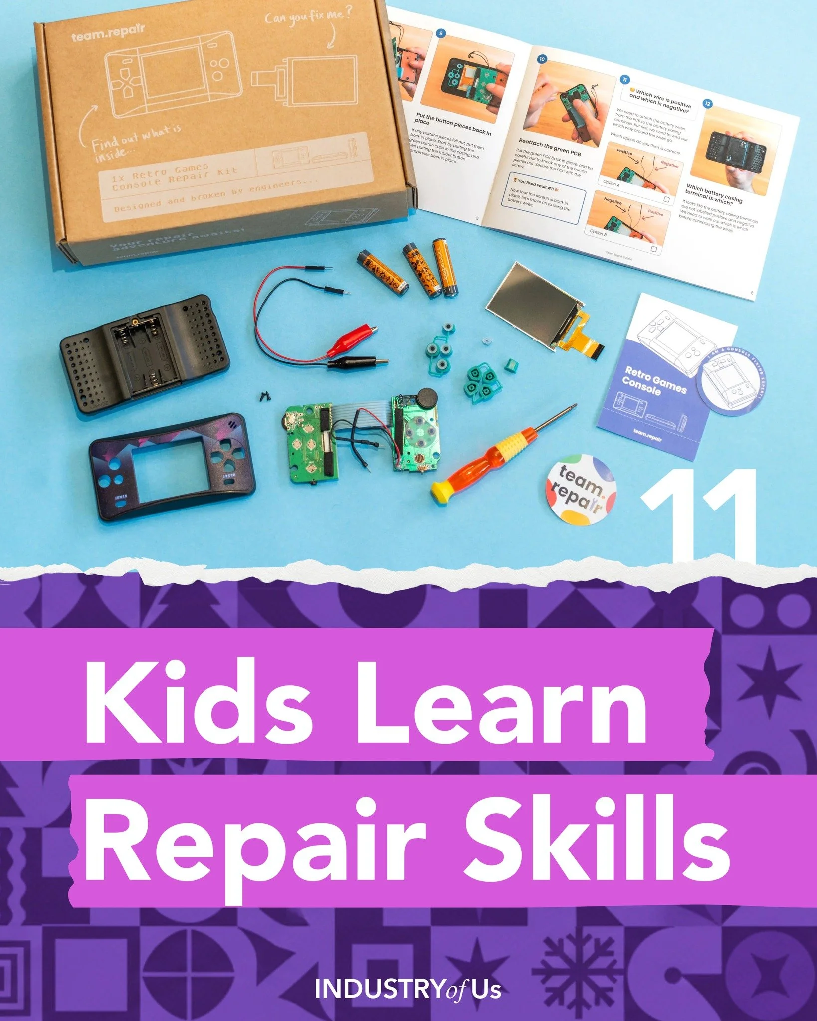 Day 11 of our advent calendar, bringing you a piece of creative good news every day!

@teamrepair sends children broken electronic gadgets, teaching them to dismantle and fix real devices, combining practical skills with sparking curiosity in STEM su