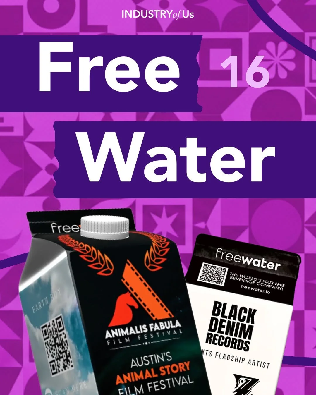 Day 16 of our advent calendar, bringing you a piece of creative good news every day!

@freewater.io give away bottled spring water for free, funded by the ads on the packaging, while donating ten cents of their profit per bottle to charity to build w