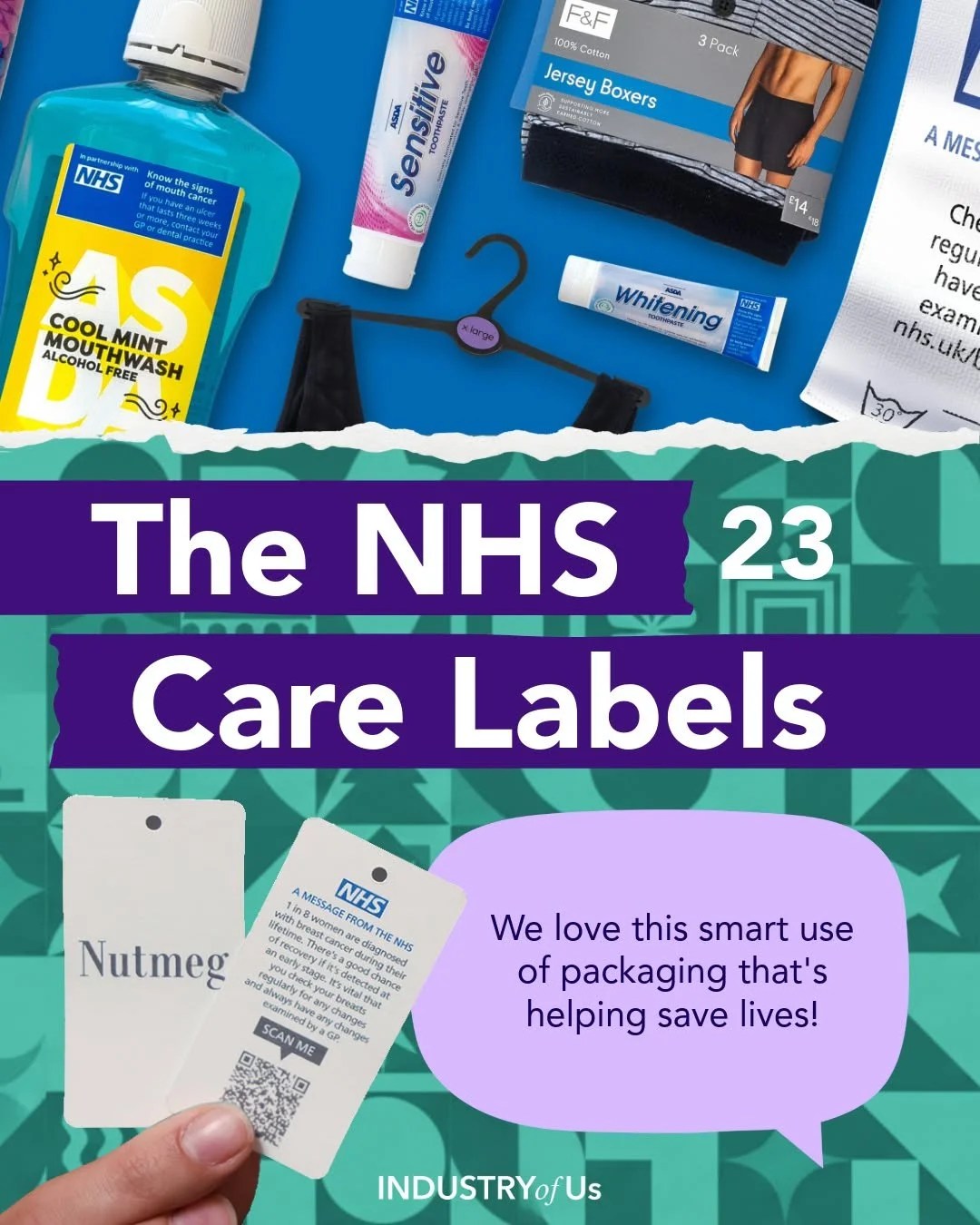 Day 23 of our advent calendar, bringing you a piece of creative good news every day!

@nhsengland has teamed up with supermarkets to raise awareness of cancer symptoms through the packaging of everyday items like own-brand underwear and toiletries. 

