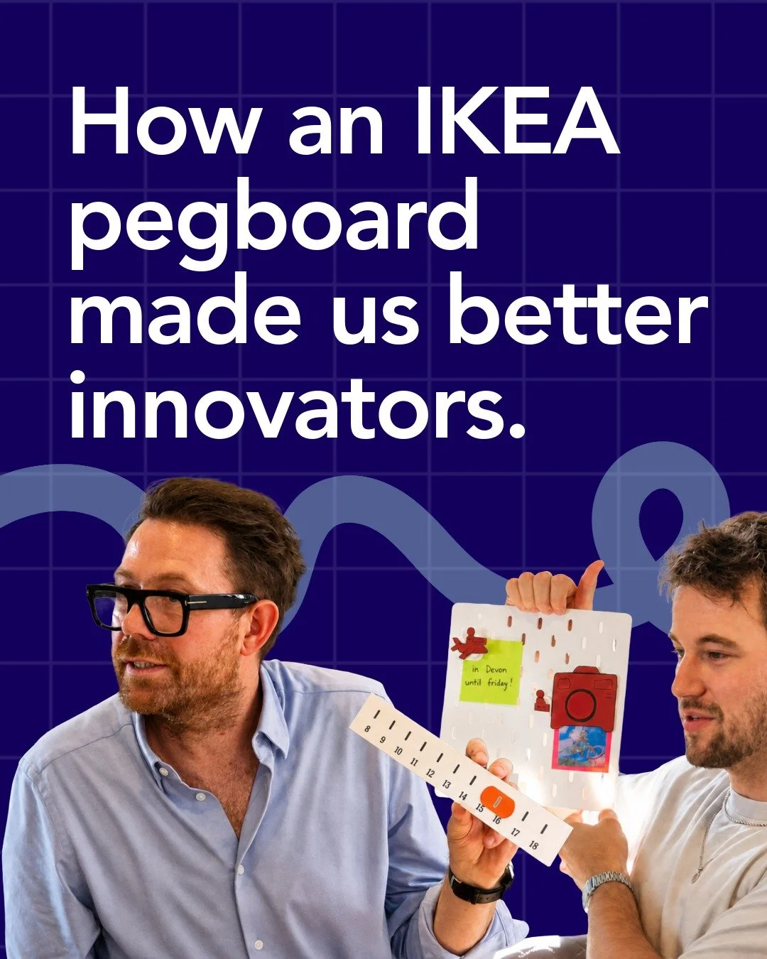 Can a simple IKEA pegboard make you a better innovator? We think so.

Last week, we stepped away from our screens and turned our studio into a mini design lab.

The challenge was simple: use the IKEA SK&Aring;DIS pegboard system to solve real frustra