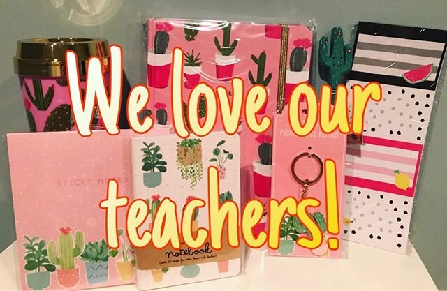 Katie and I want to give a big thank you to all of the teachers helping their student during these tough times! 
We sell many products that are great for teacher gifts, and they are a great way to show your appreciation! We are offering to write a pe