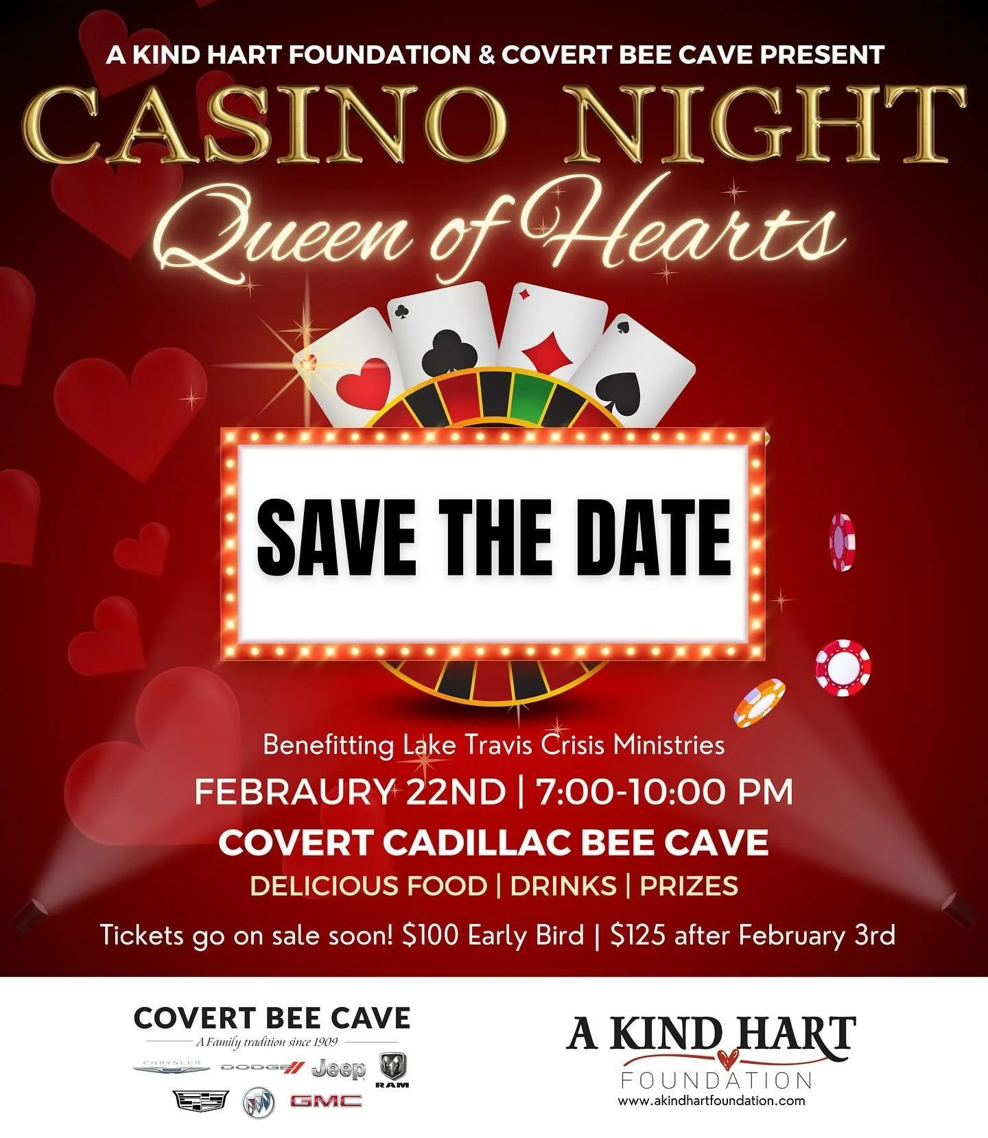 Join us for thrilling Casino Night benefiting Lake Travis Crisis Ministries!