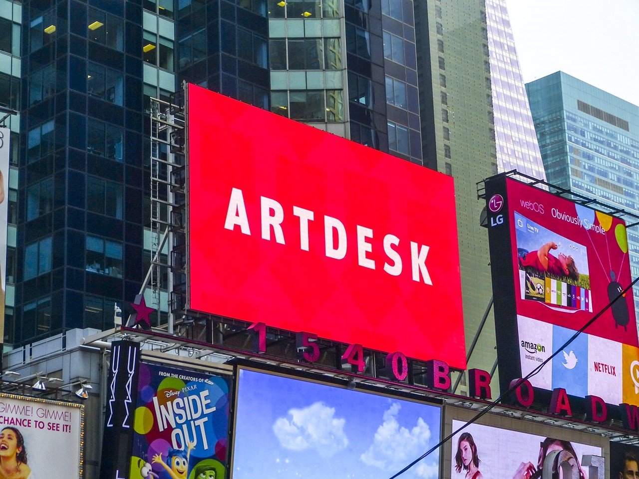 ArtDesk in lights at Times Square