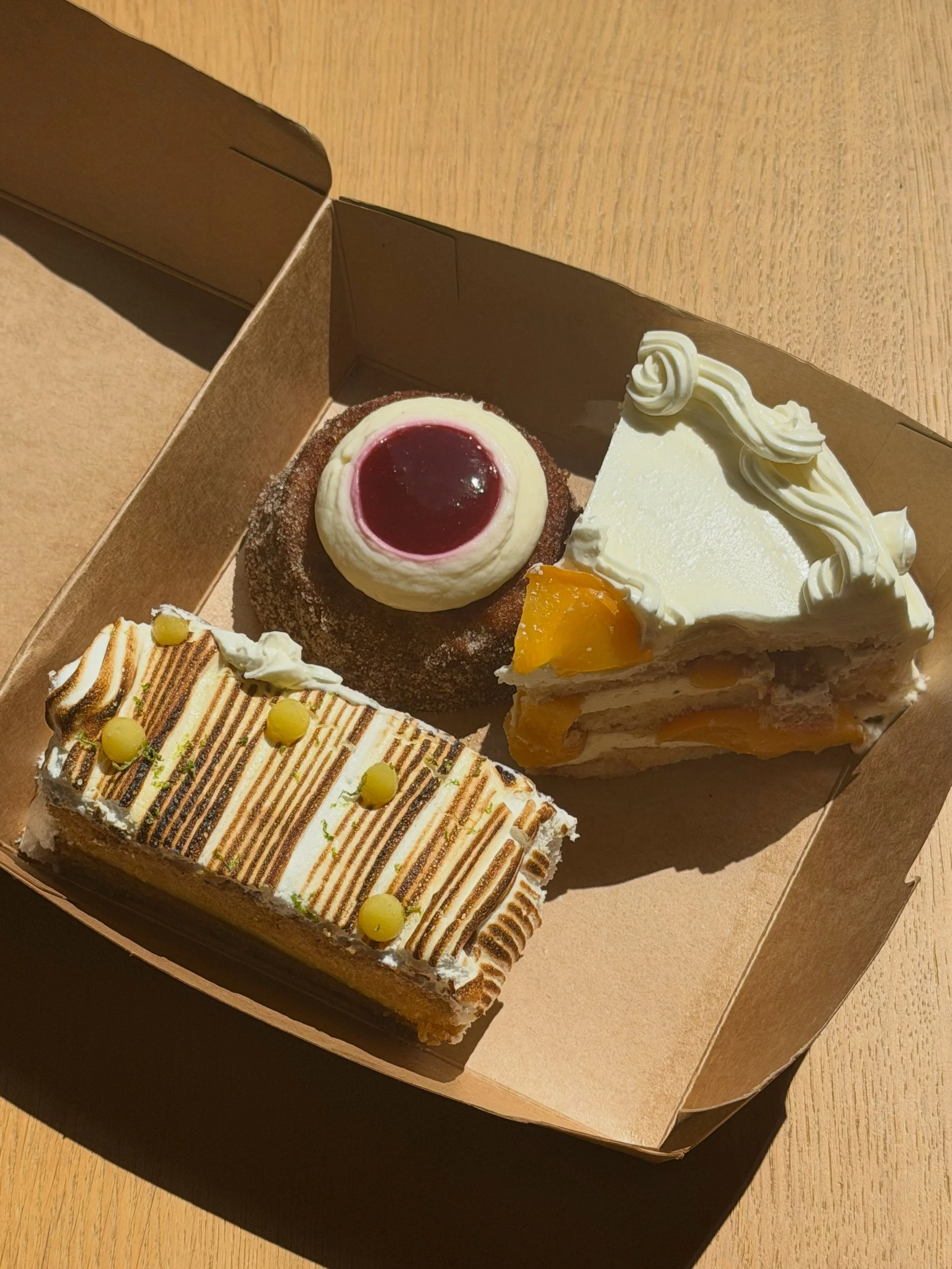 Recent pastry boxes ✨ 

I bake almost every day which inevitably results in an excess of baking. This may sound amazing but I cant eat it all, and sometimes after spending hours baking something I don&rsquo;t want to look at it anymore, let alone eat