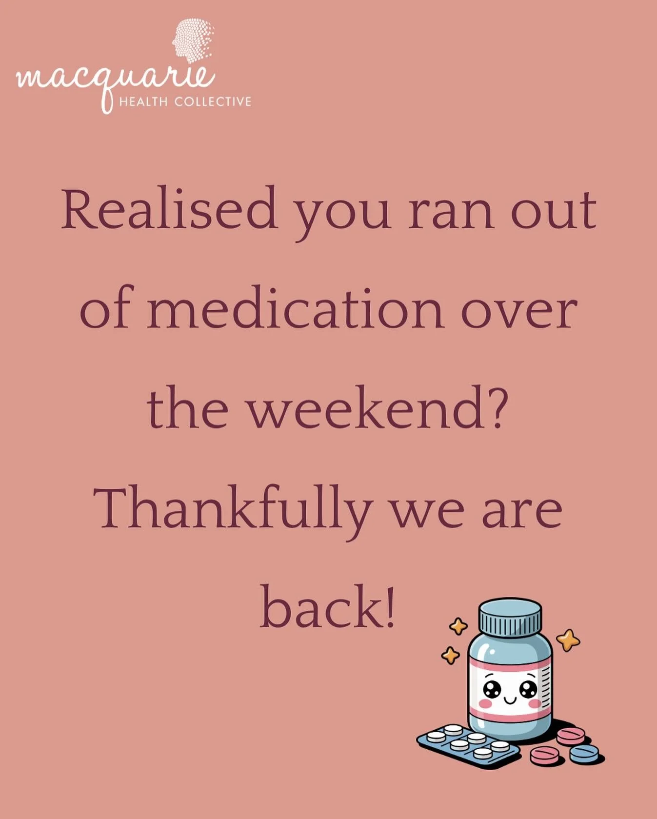 We are back!

We hope you all had a lovely long weekend and the Easter bunny found you!

Our office has reopened, so contact our friendly reception team on 68827113 or book online. Link in bio.

#mhc #ruralhealth #dubbo #gp #generalpractice #easter