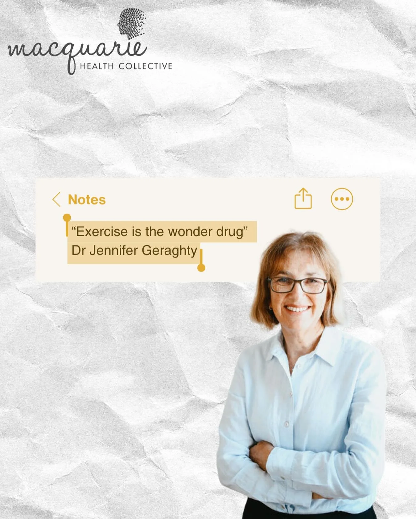 &ldquo;Exercise is the wonder drug&rdquo; 💊✨ &ndash; Dr Jennifer Geraghty

It doesn&rsquo;t have to be intense&mdash;just moving your body a little each day can boost your mood, energy, sleep, and overall health.

And the best part? It&rsquo;s free,