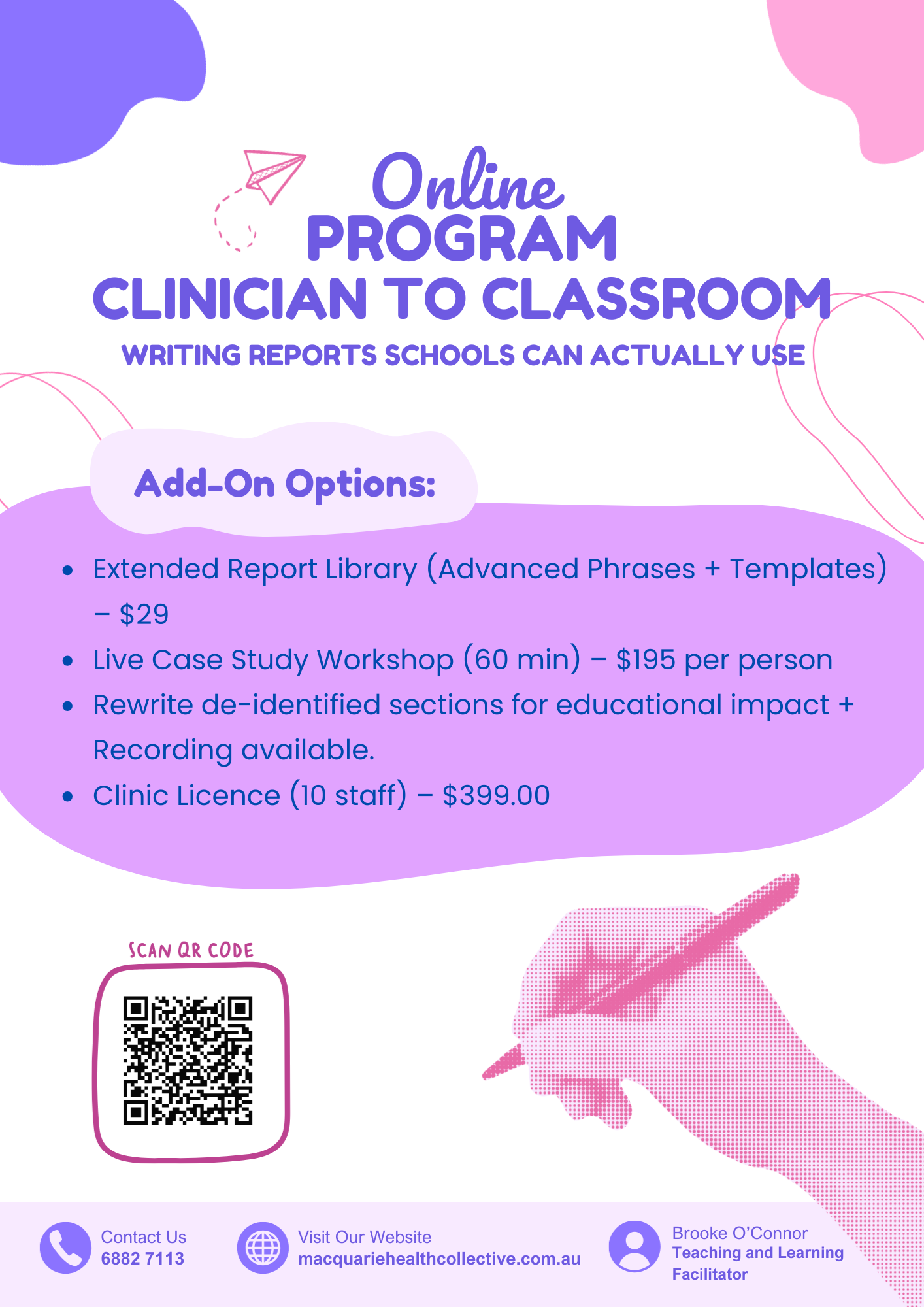 Clinician to Classroom Add On Option #1