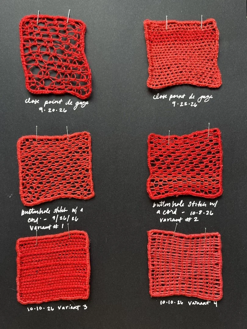 samples from a practical guide to needle lace