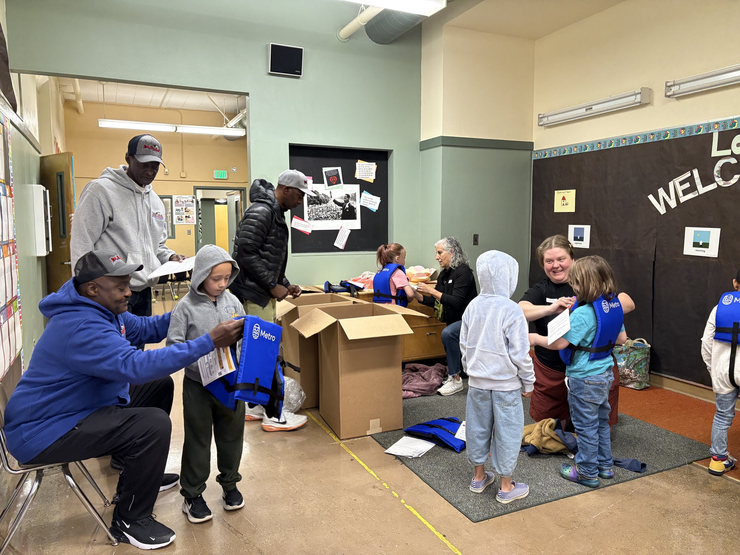MLK Elementary water safety all-school assembly