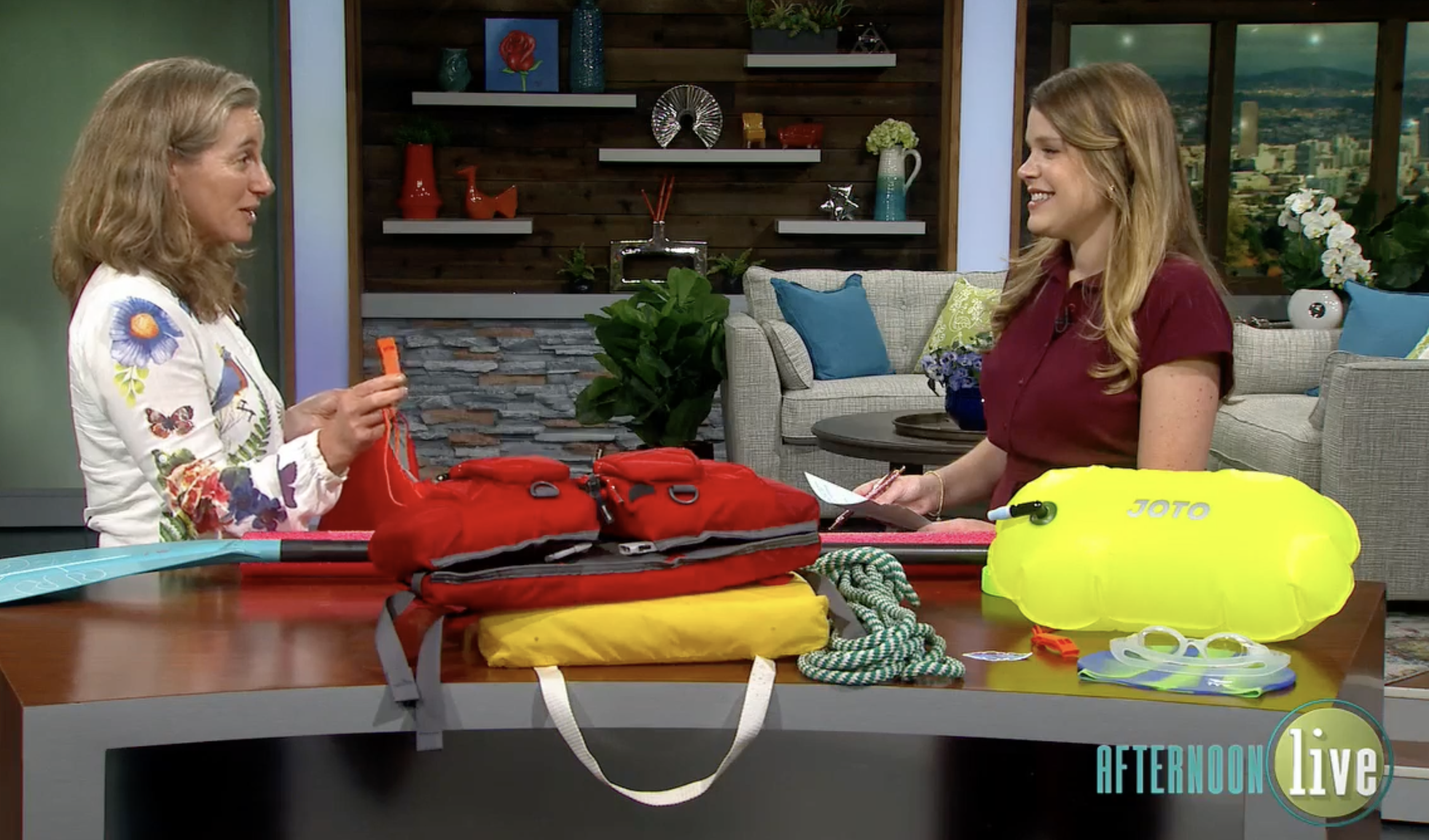 Talking about water safety on KATU 2