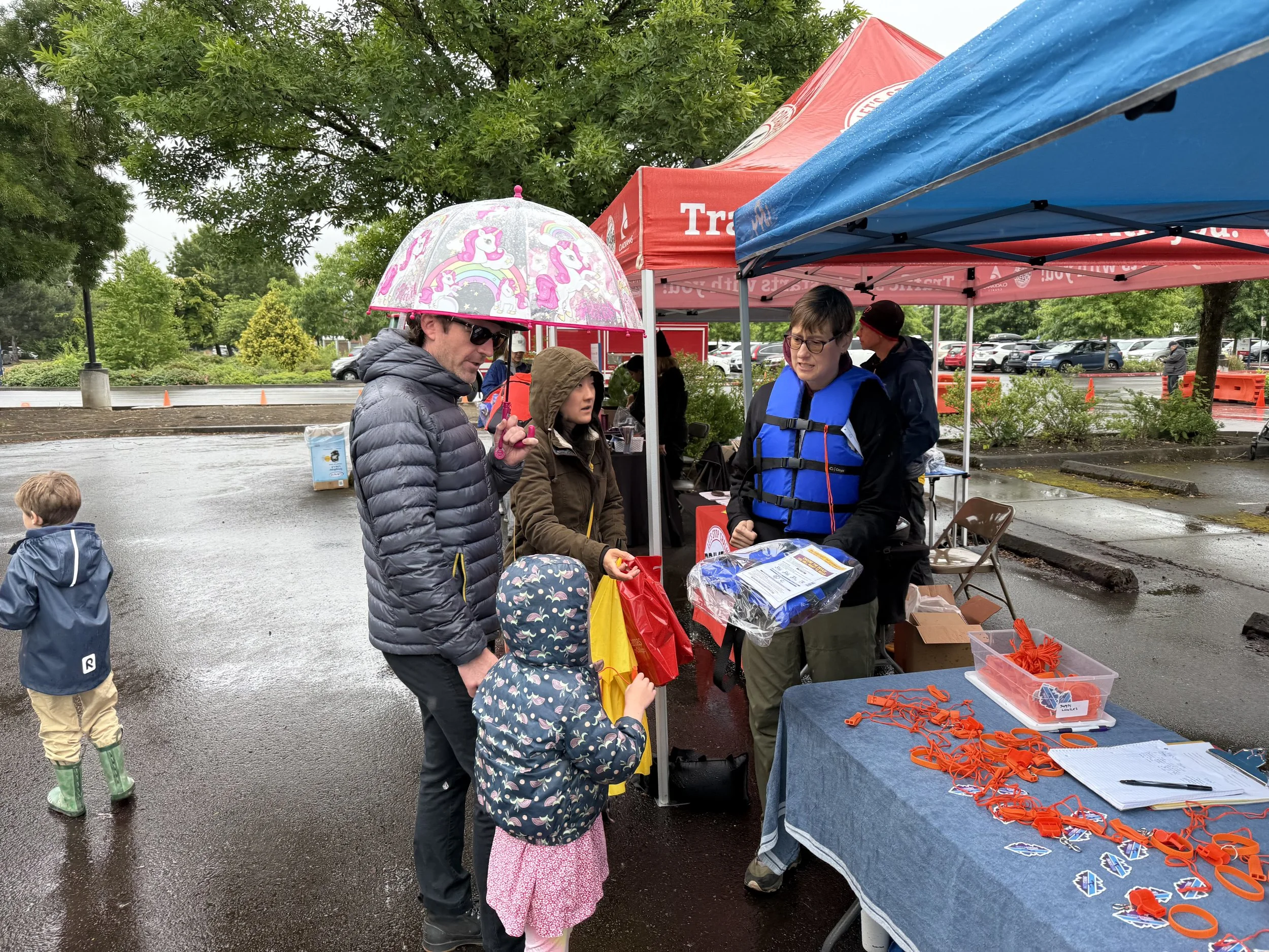 Touch-A-Truck lifejacket distribution event