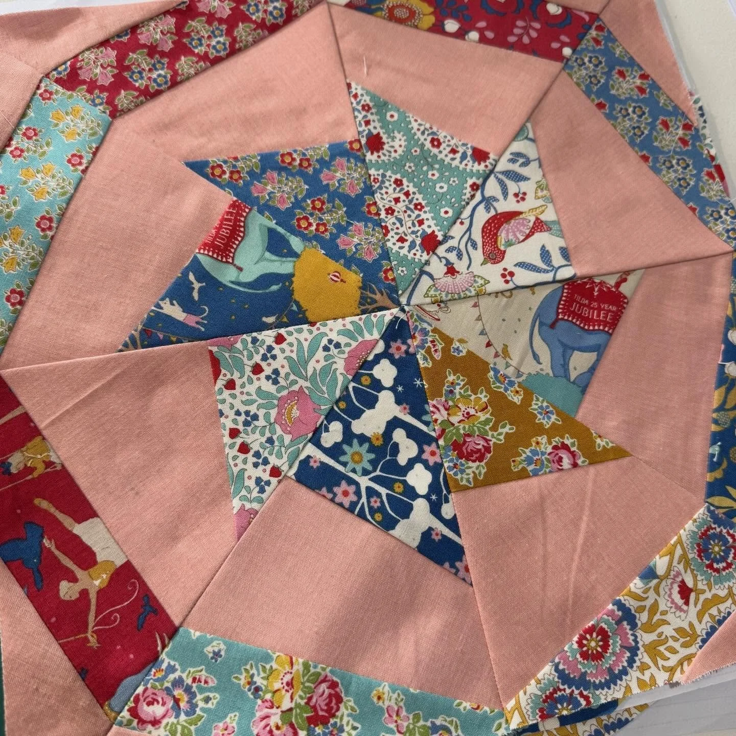 Getting class samples made - how cute is this block. #delbrookquiltco