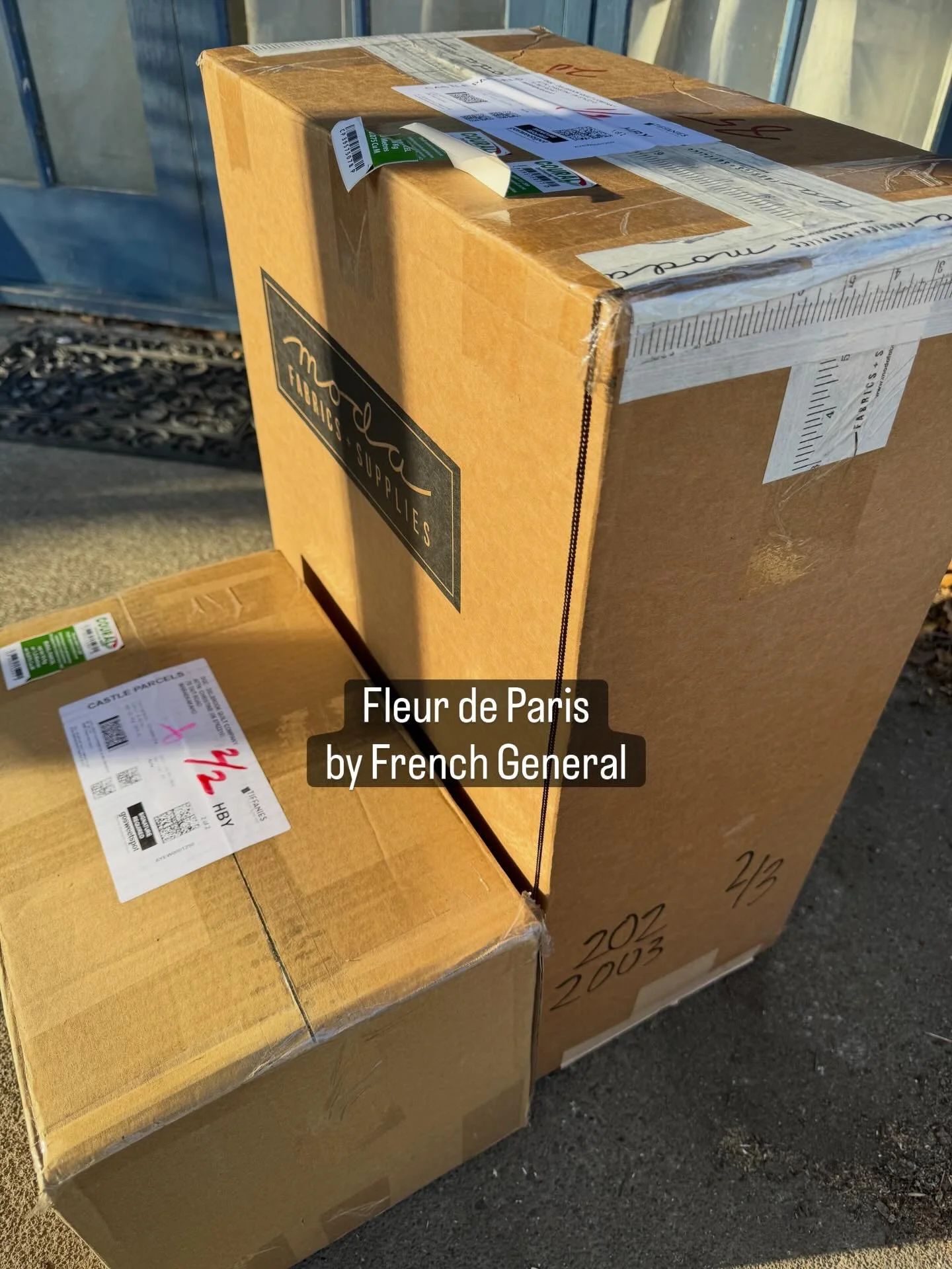 It&rsquo;s arrived ❤️ Fleur de Paris by French General fabrics. #delbrookquiltco #fleurdeparis #frenchgeneral #moda