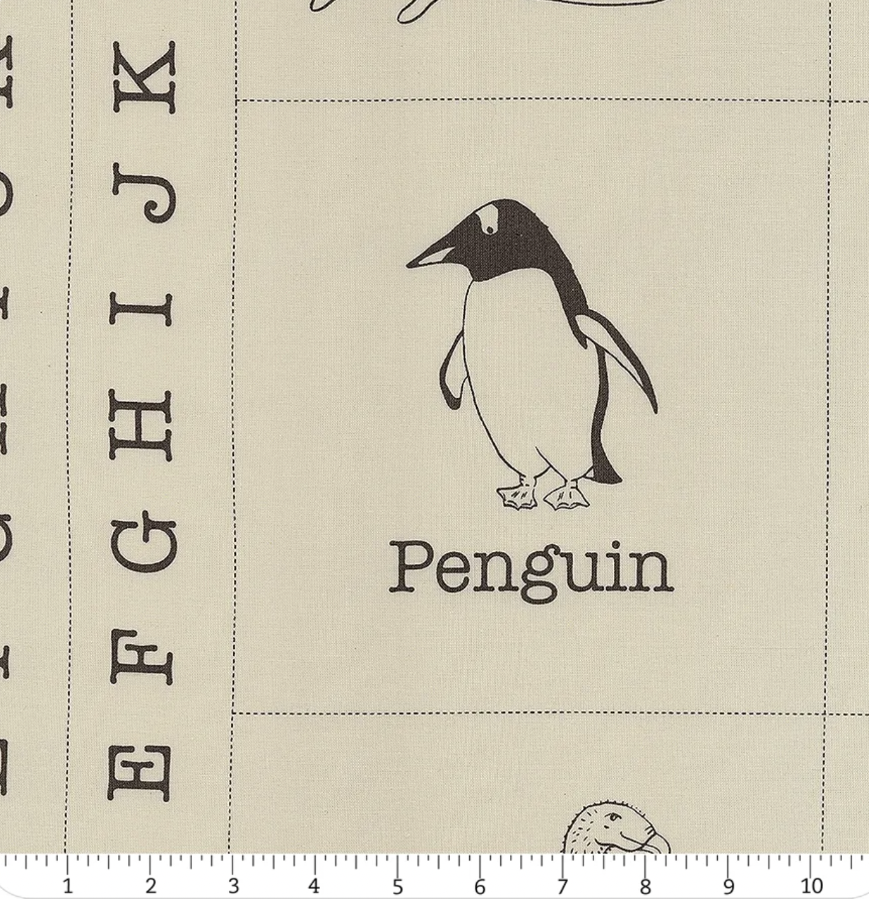 Animal Park Block Panel 90cm - DOVE- CHARCOAL 20968-21