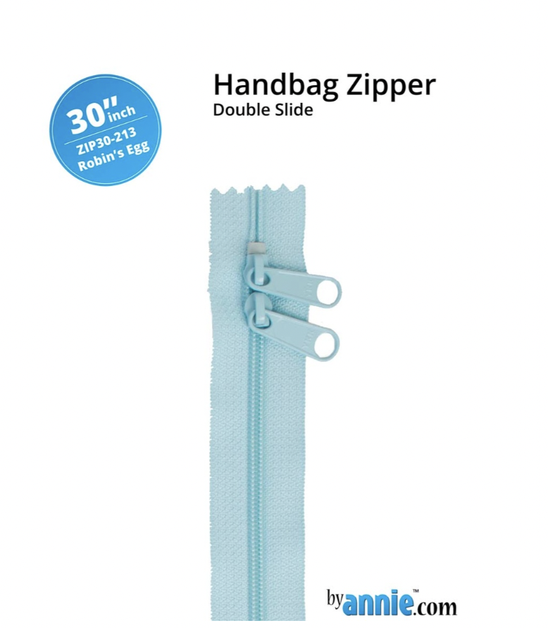 By Annie - 30" Double Slide Zipper Robin's Egg