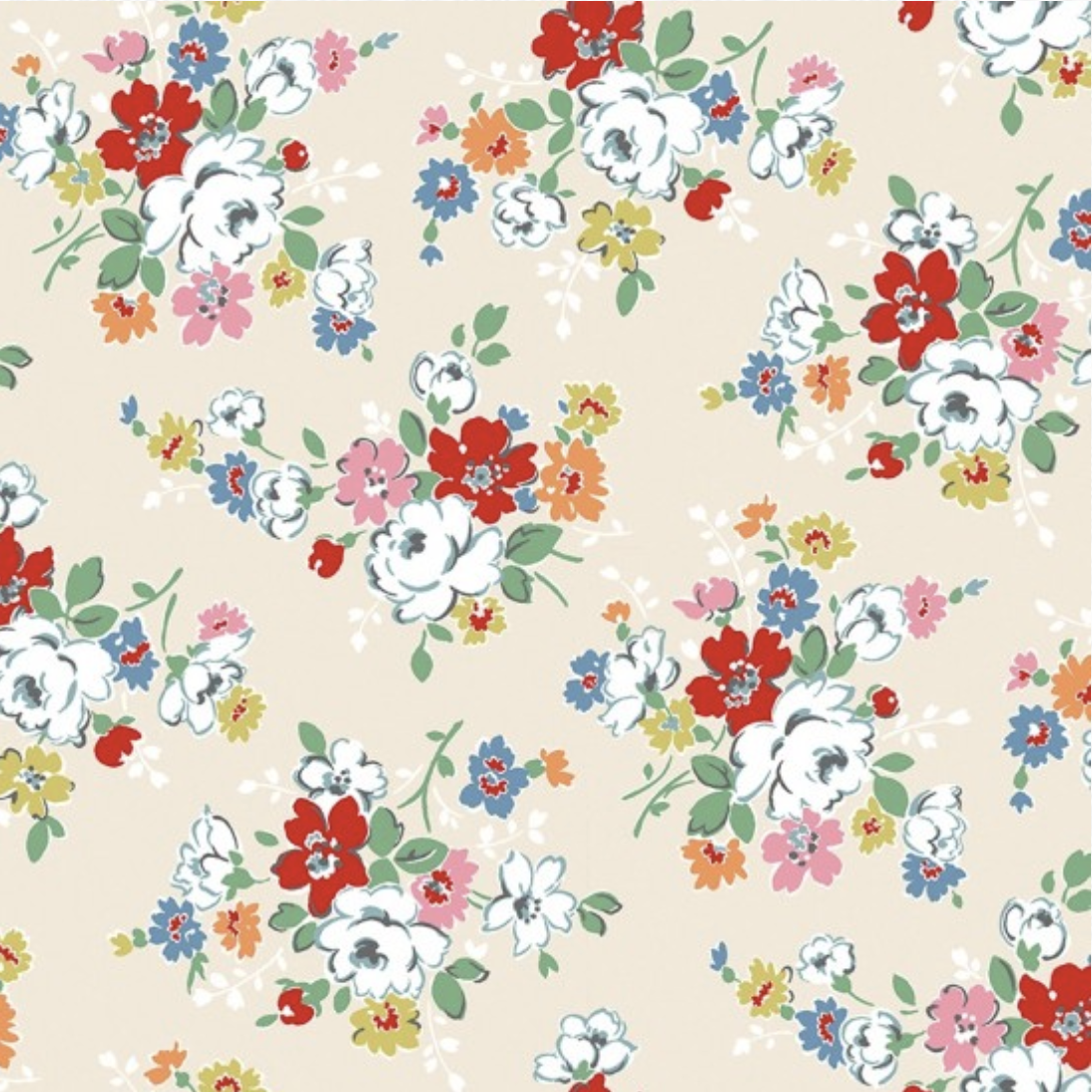 Cath Kidston - Signature Collection Clifton Rose Cream C18370-CREAM