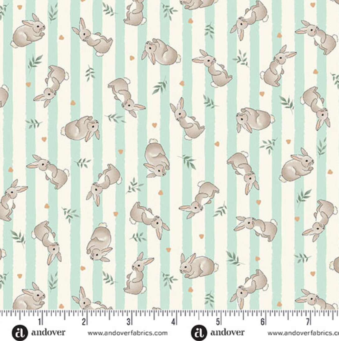 Little Ones - Bunnies Teal/Blue MU-191-T