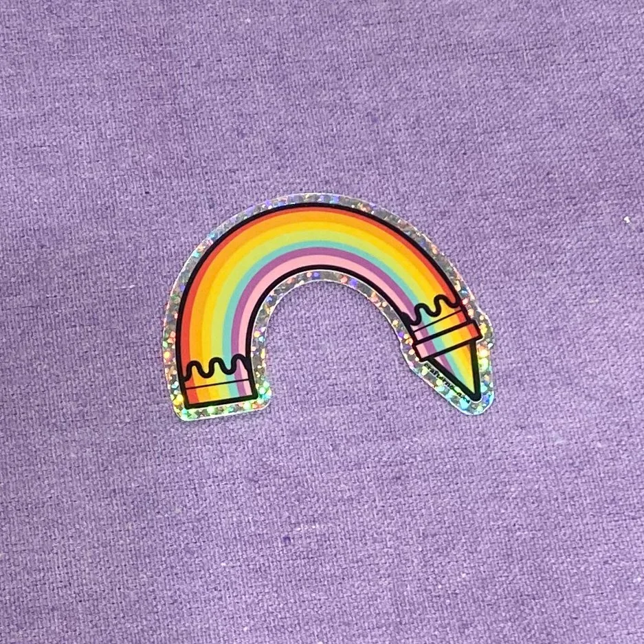 Rainbow Crayon Sticker
