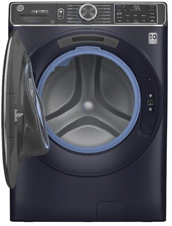 GE Sapphire Blue Front Load Washer (5.8 Cu. Ft. ) — Leon's Furniture