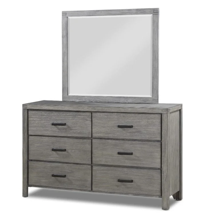 Copeland Grey Dresser & Mirror — Leon's Furniture Saint John