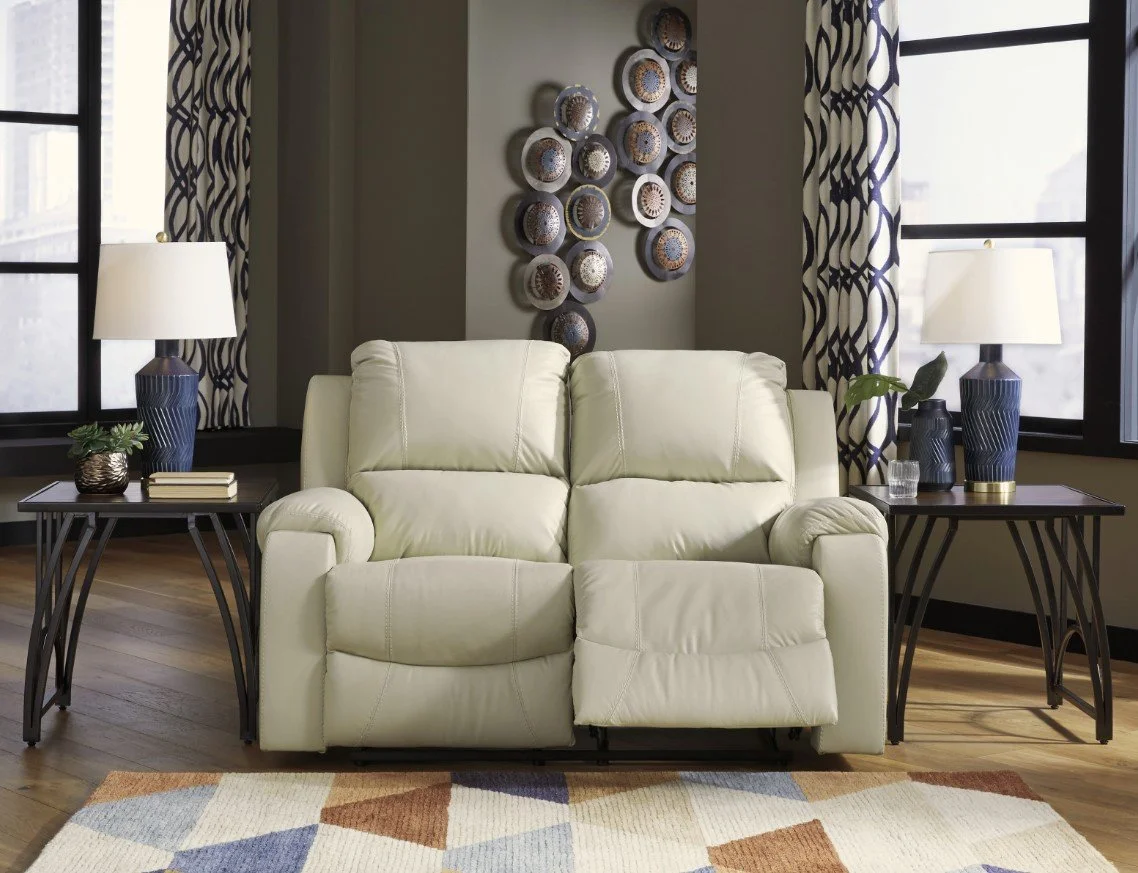 Rackin Cream Leather Reclining Collection — Leon's Furniture Saint John