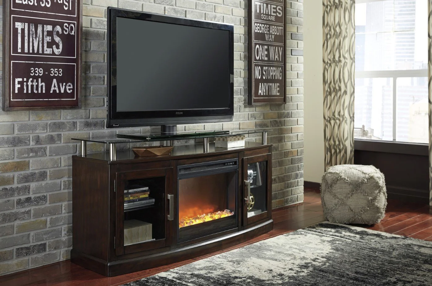 Danell Ridge 60" Brown TV Stand — Leon's Furniture Saint John
