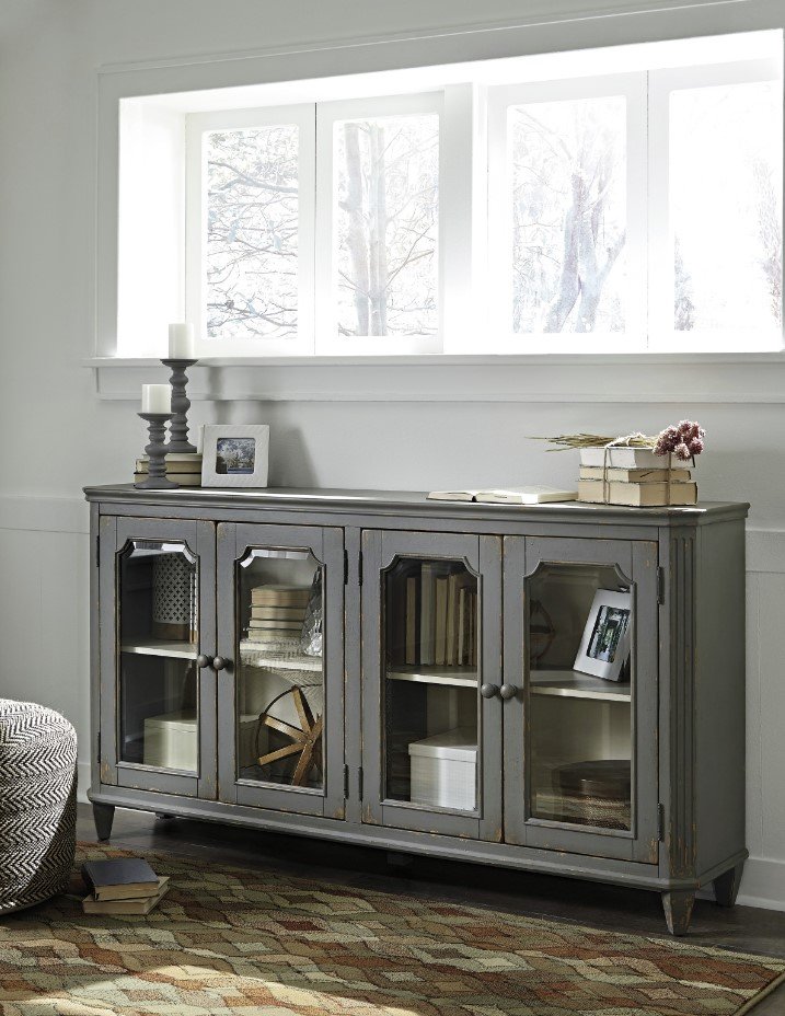 Miri Gray Accent Cabinet — Leon's Furniture Saint John