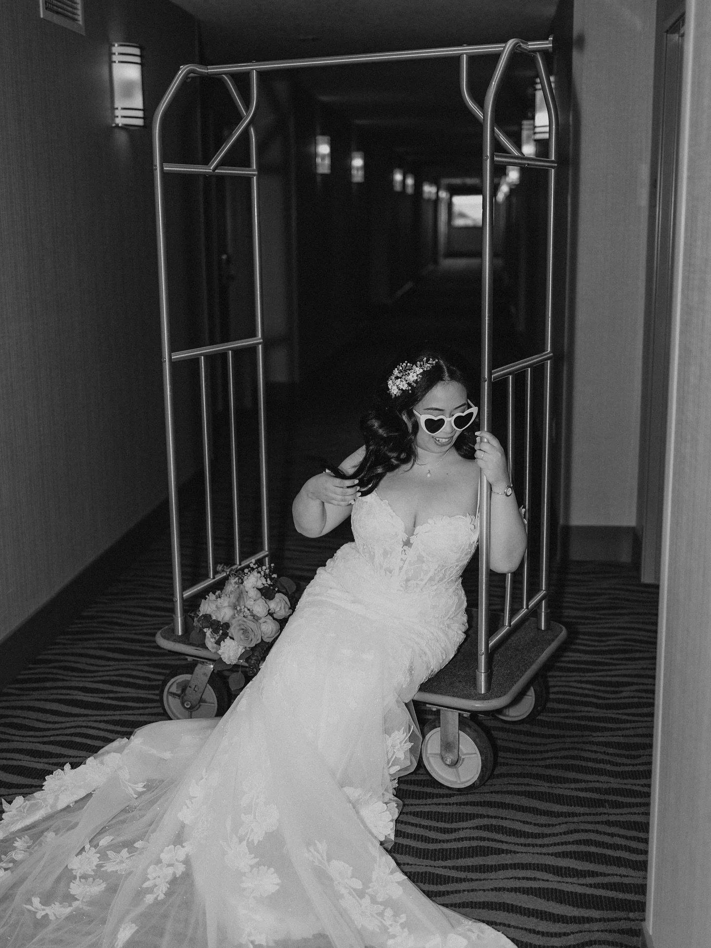 Laid back &amp; fun moments with Jess featuring a hotel luggage cart 😎

#ngophotography