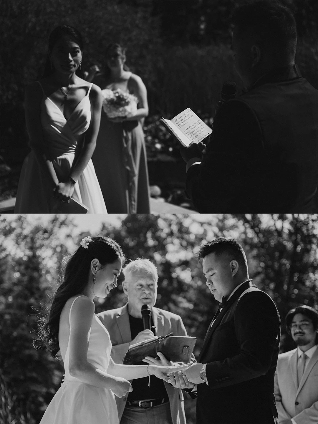 Still thinking about this ceremony at Leo Mol Sculpture Garden. Harold &amp; Thuy&rsquo;s wedding was one of those days where the light was working overtime, harsh sun, deep shadows, the whole thing. Honestly one of the trickiest lighting situations 