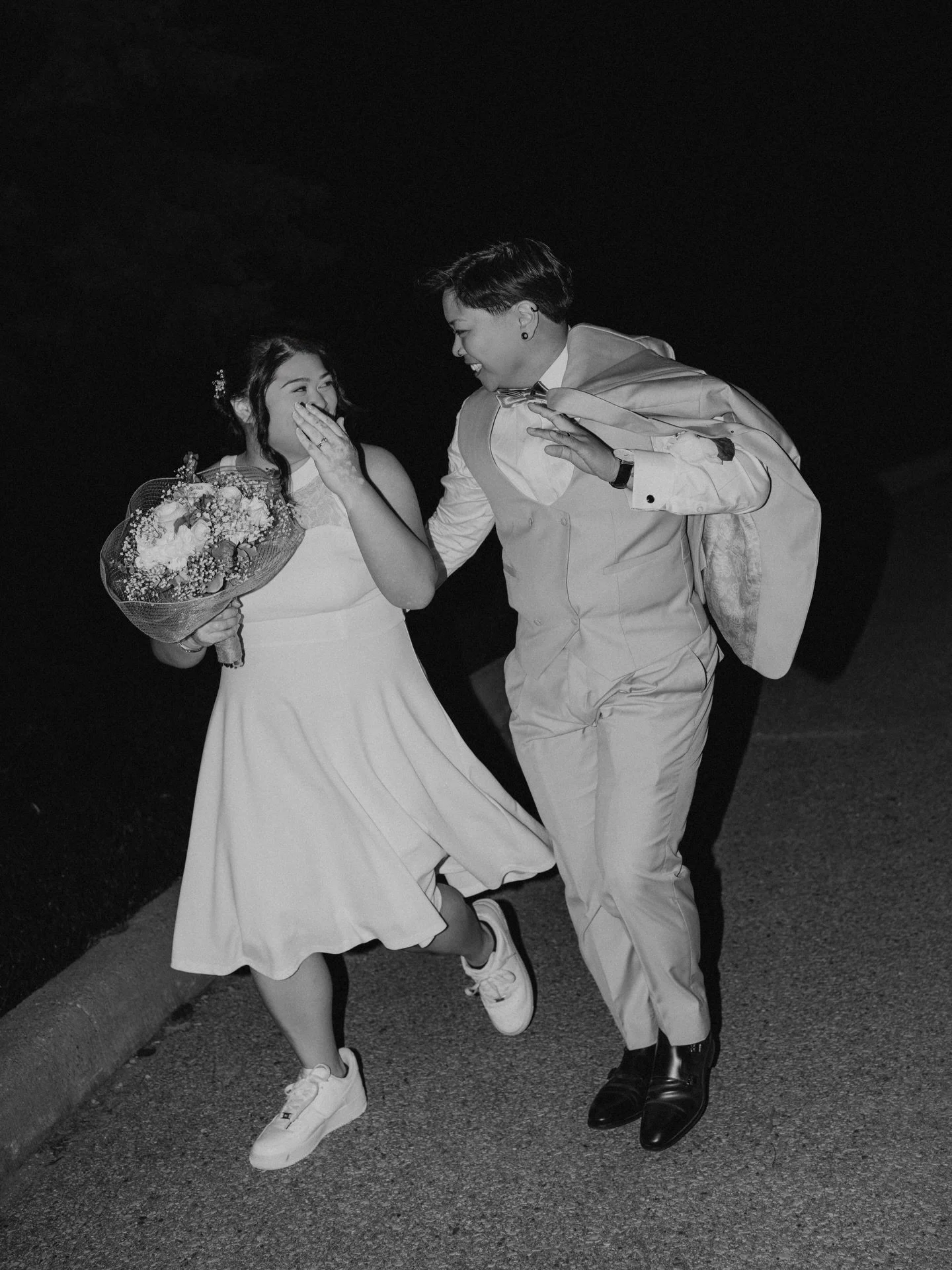 Ginelle &amp; Marieanne said &ldquo;I do&rdquo; and haven&rsquo;t stopped laughing since, and honestly? That&rsquo;s the whole vibe. 🤍👟

#JustMarried #WeddingPhotography #BrideAndBride #LGBTQWedding