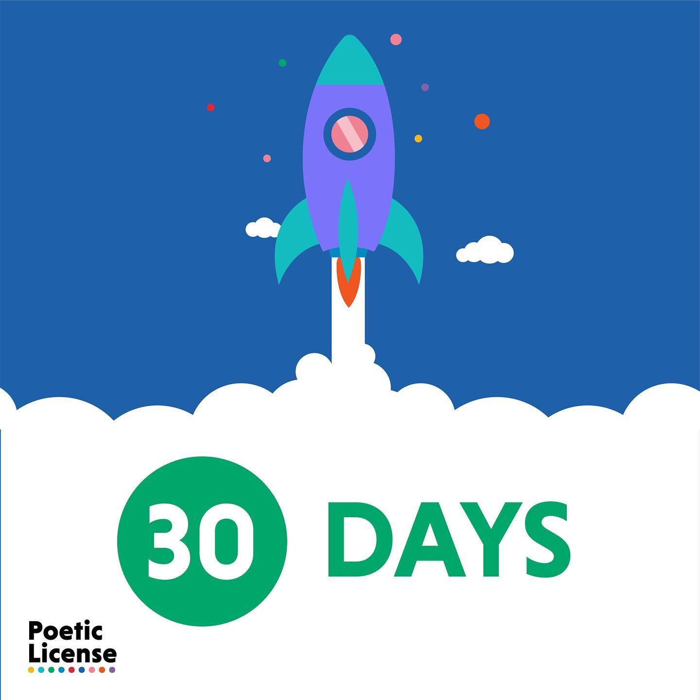 There are only THIRTY days left until Poetic License launches on Kickstarter! Click the link in our bio to visit our pre-launch page.
&bull;
#kickstarter #kickstartercampaign #kickstarterproject #crowdfunding #crowdfundingcampaign #poeticlicense #boa